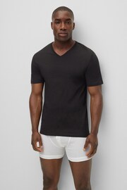 BOSS Black/Navy/Charcoal Classic V-Neck T-Shirts 3 Pack - Image 9 of 9