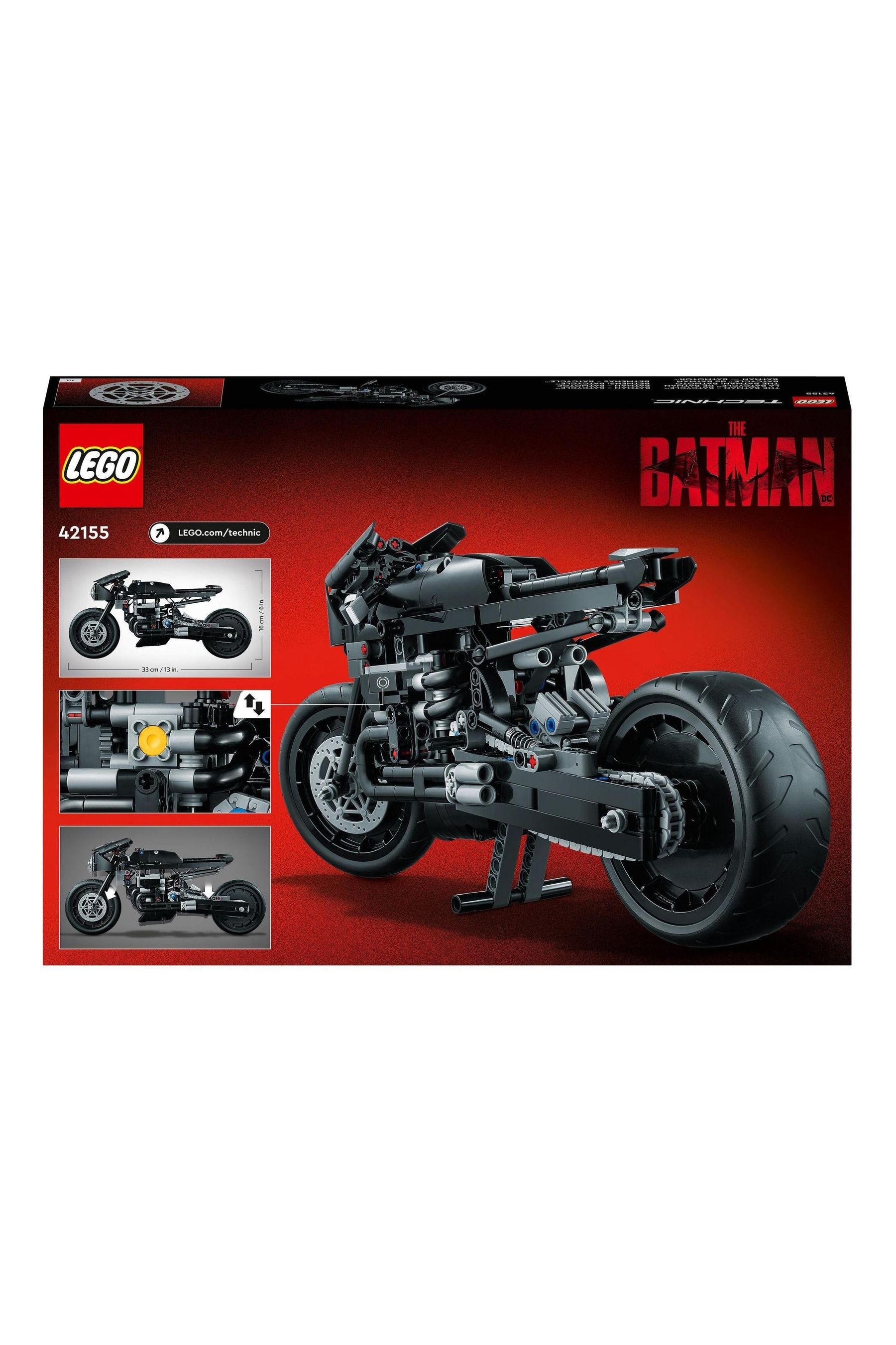 Buy LEGO Technic THE BATMAN BATCYCLE Motorbike Model Toy 42155 from Next Luxembourg