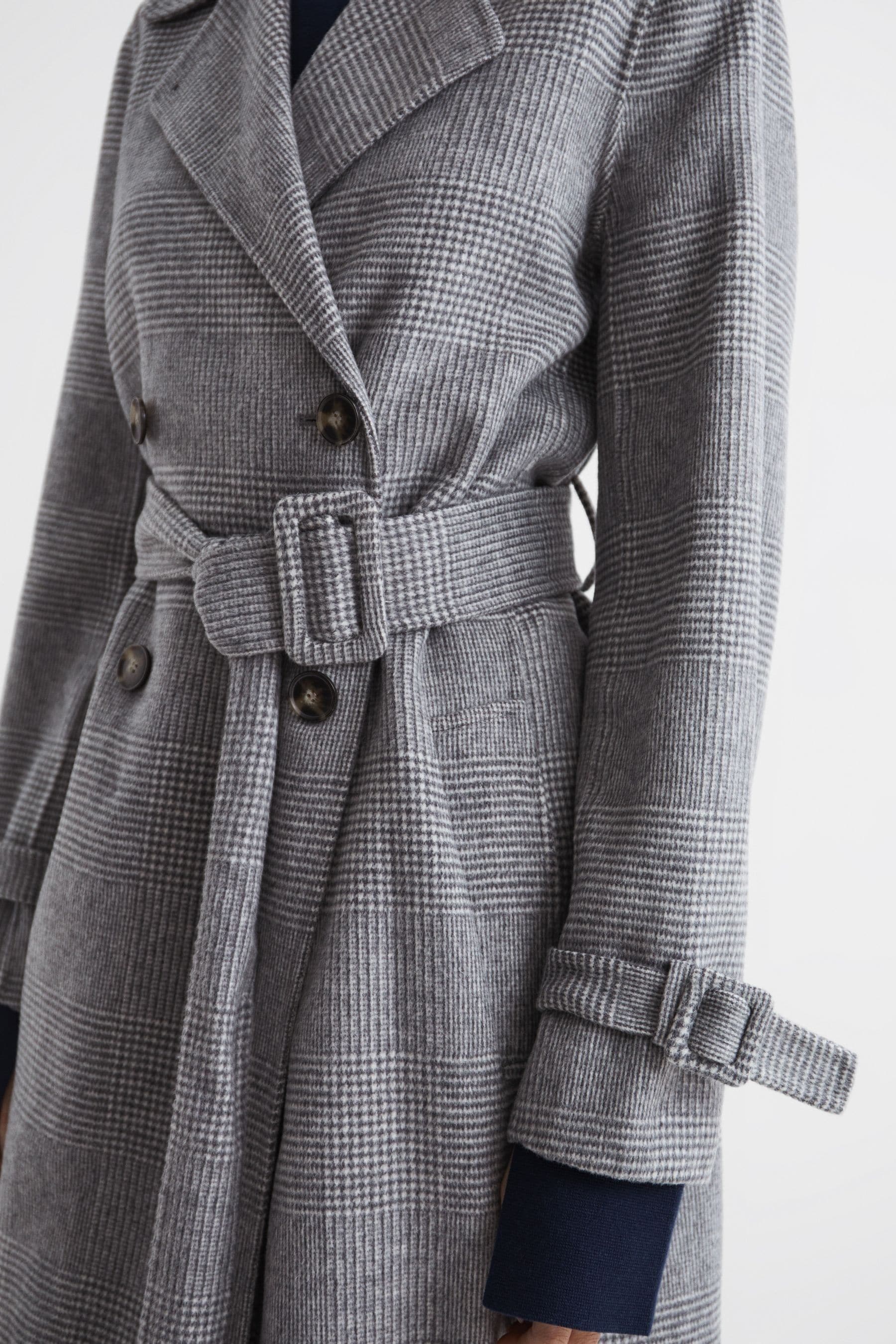 Next grey check coatigan deals