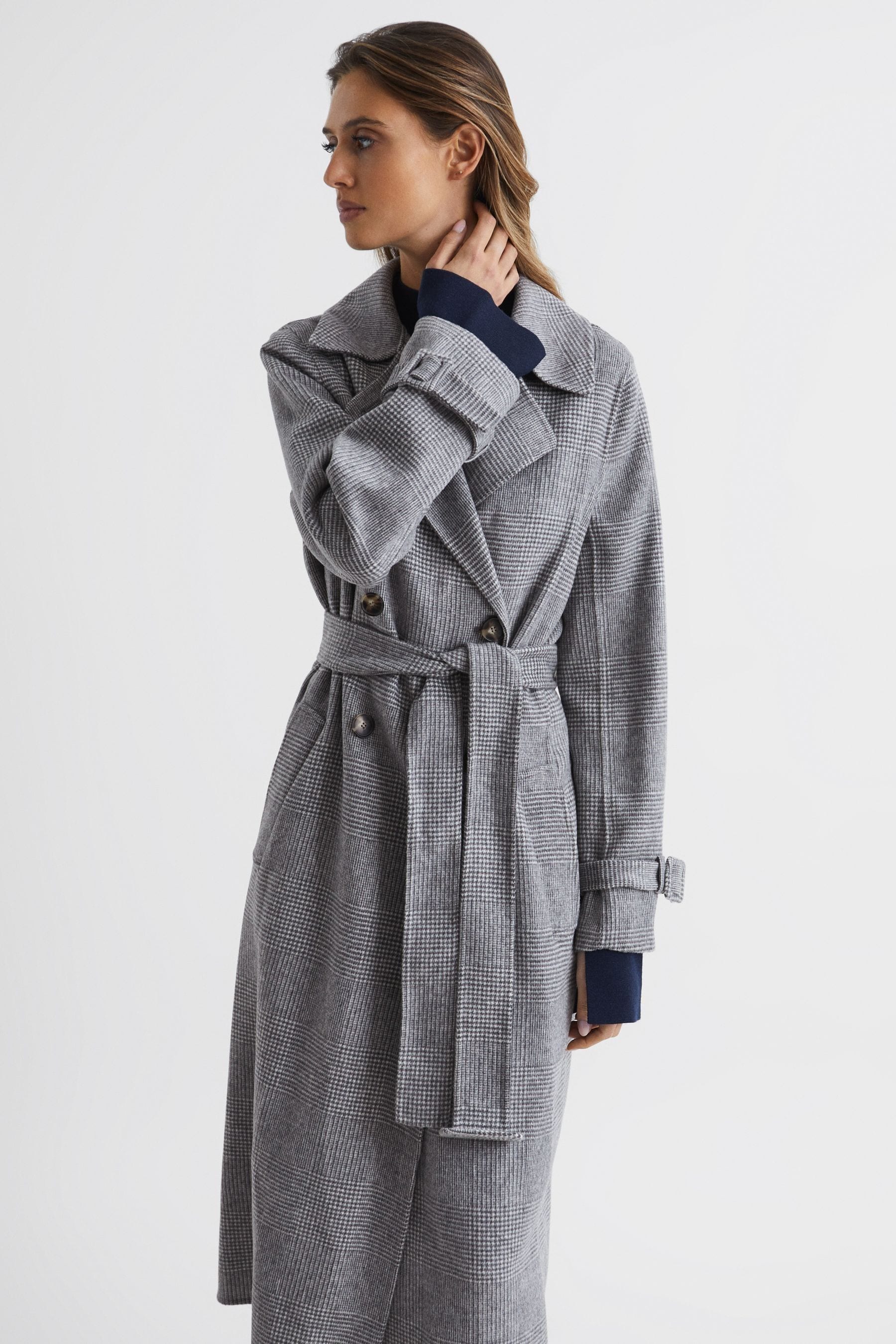 Reiss bentley check coat shop