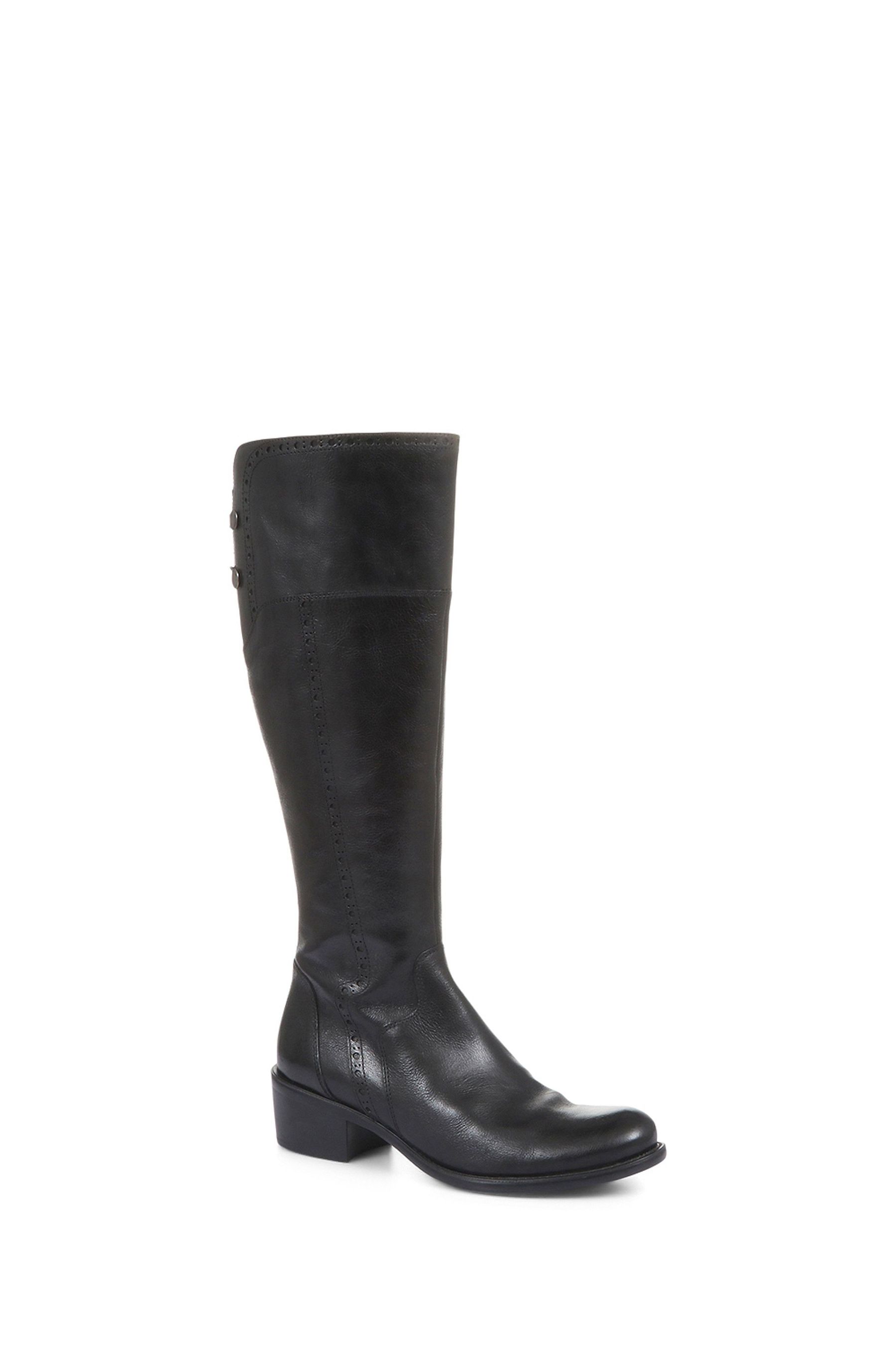 Jones Bootmaker Slim Fit Rachel Rider Knee High Black Boots