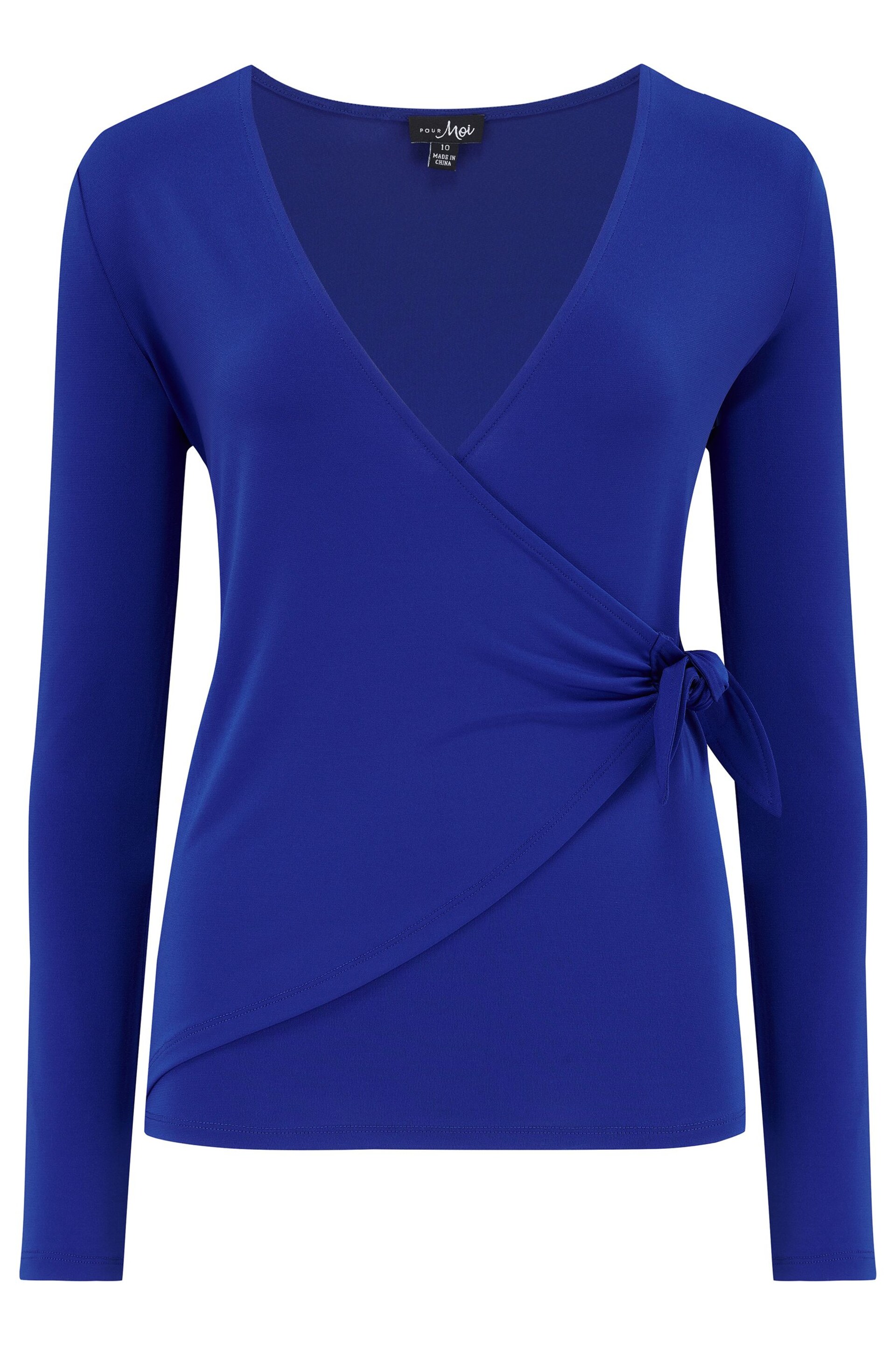 Pour Moi Blue Bryony Slinky Blouse - Image 4 of 5