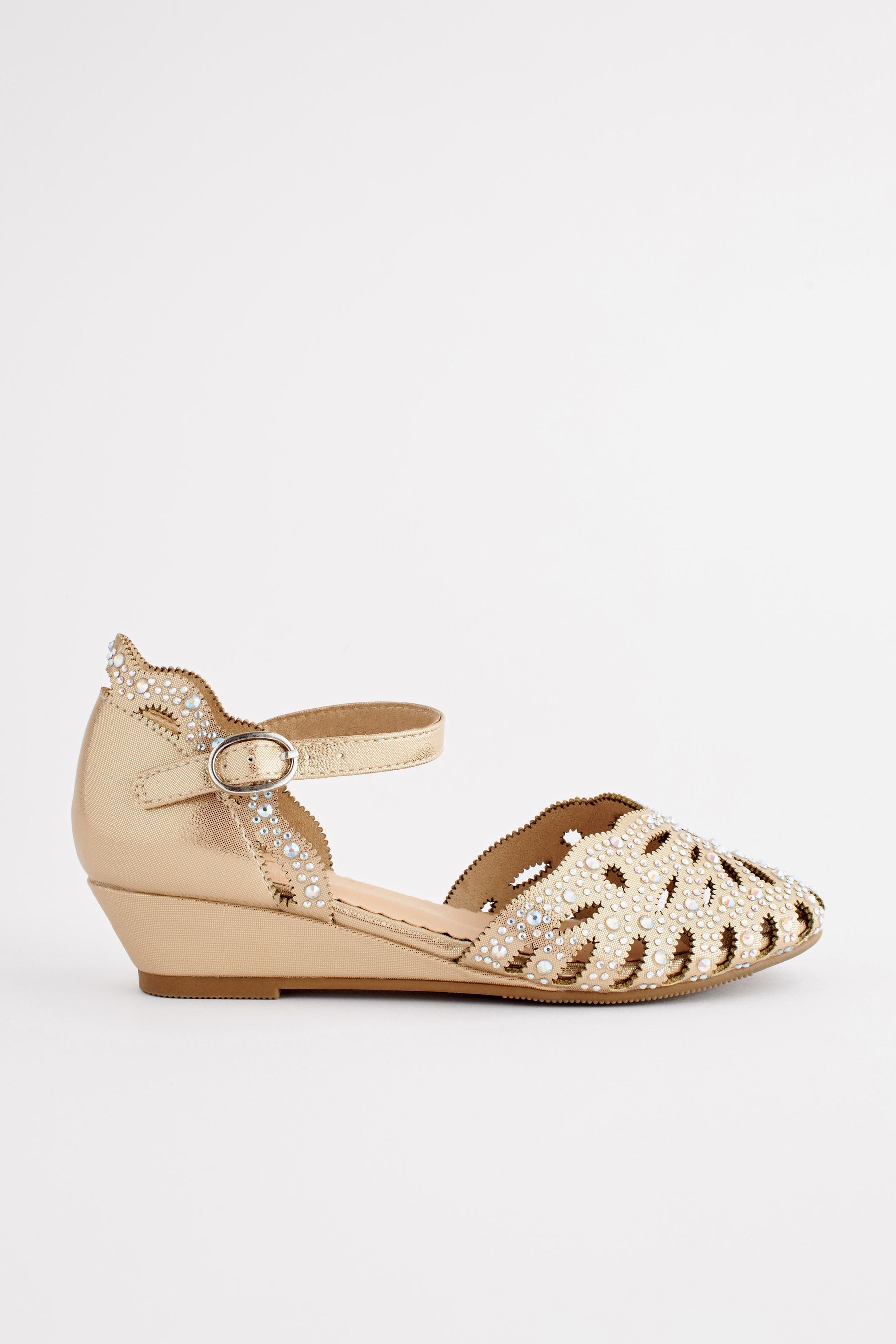 Gold shimmer wedges hot sale
