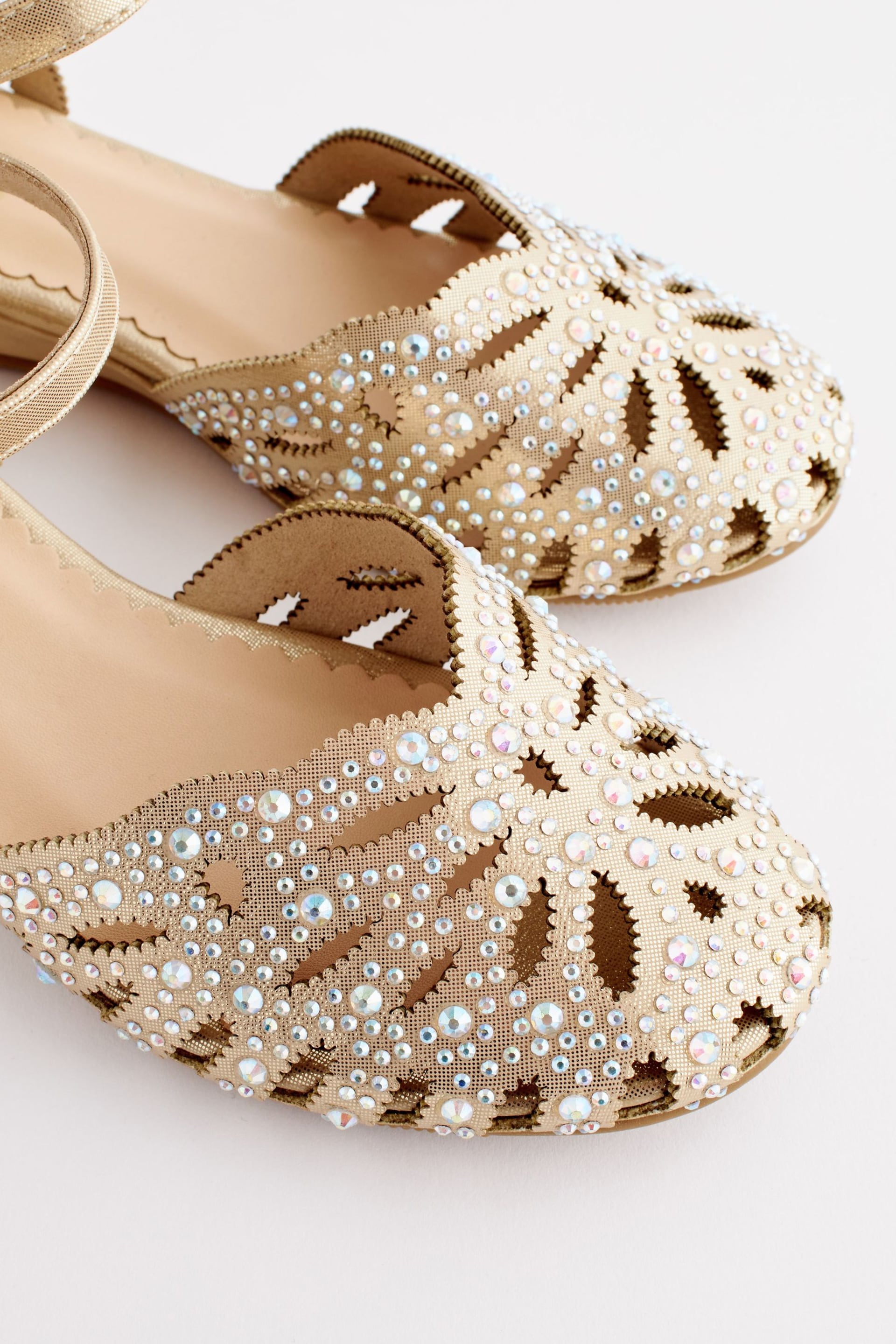 Gold Glitter Wedges - Image 5 of 7