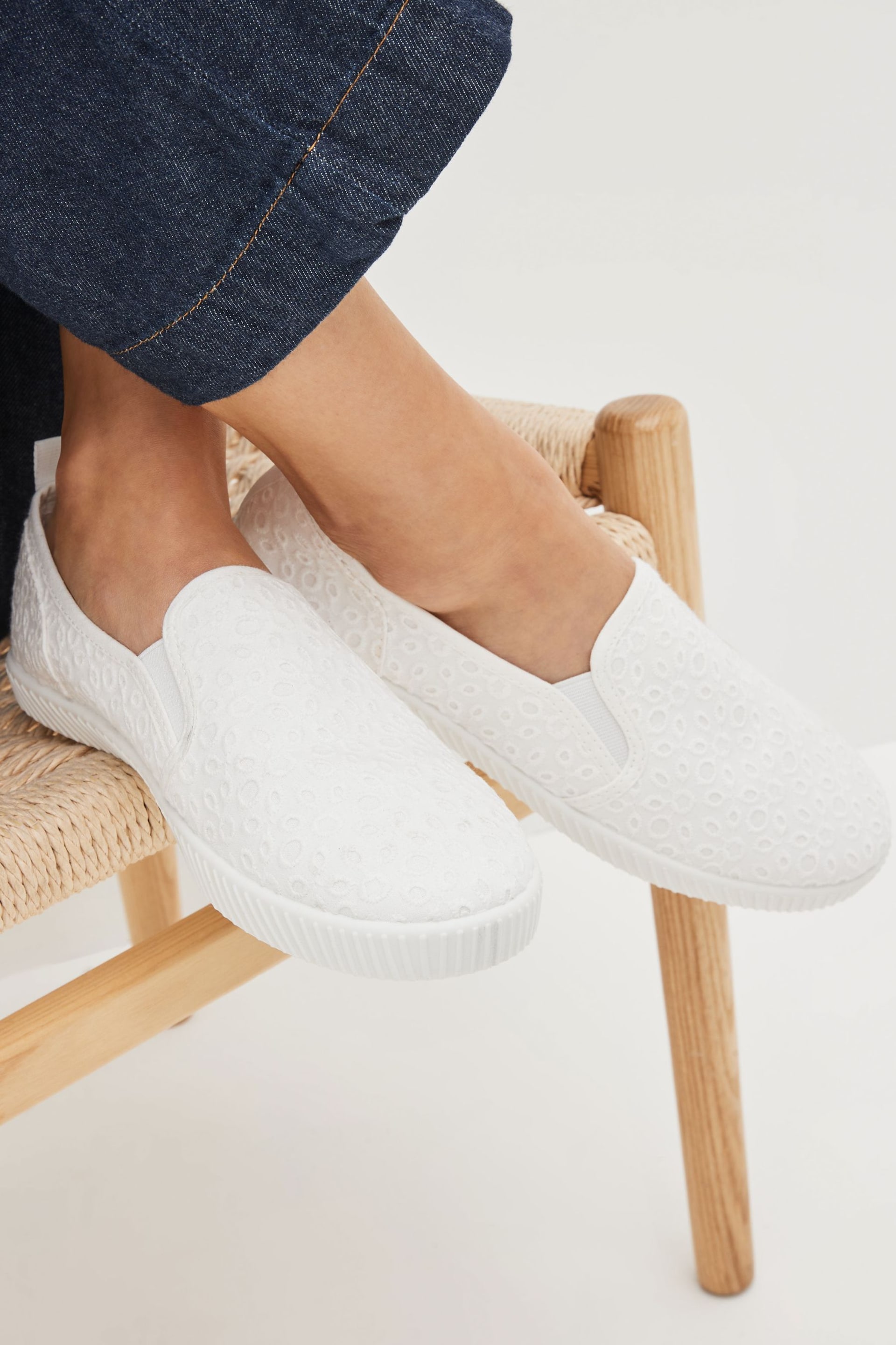 White Forever Comfort Slip On Trainers - Image 1 of 7