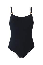 Pour Moi Black Cali Recycled Ring Underwired Tummy Control Swimsuit - Image 4 of 5