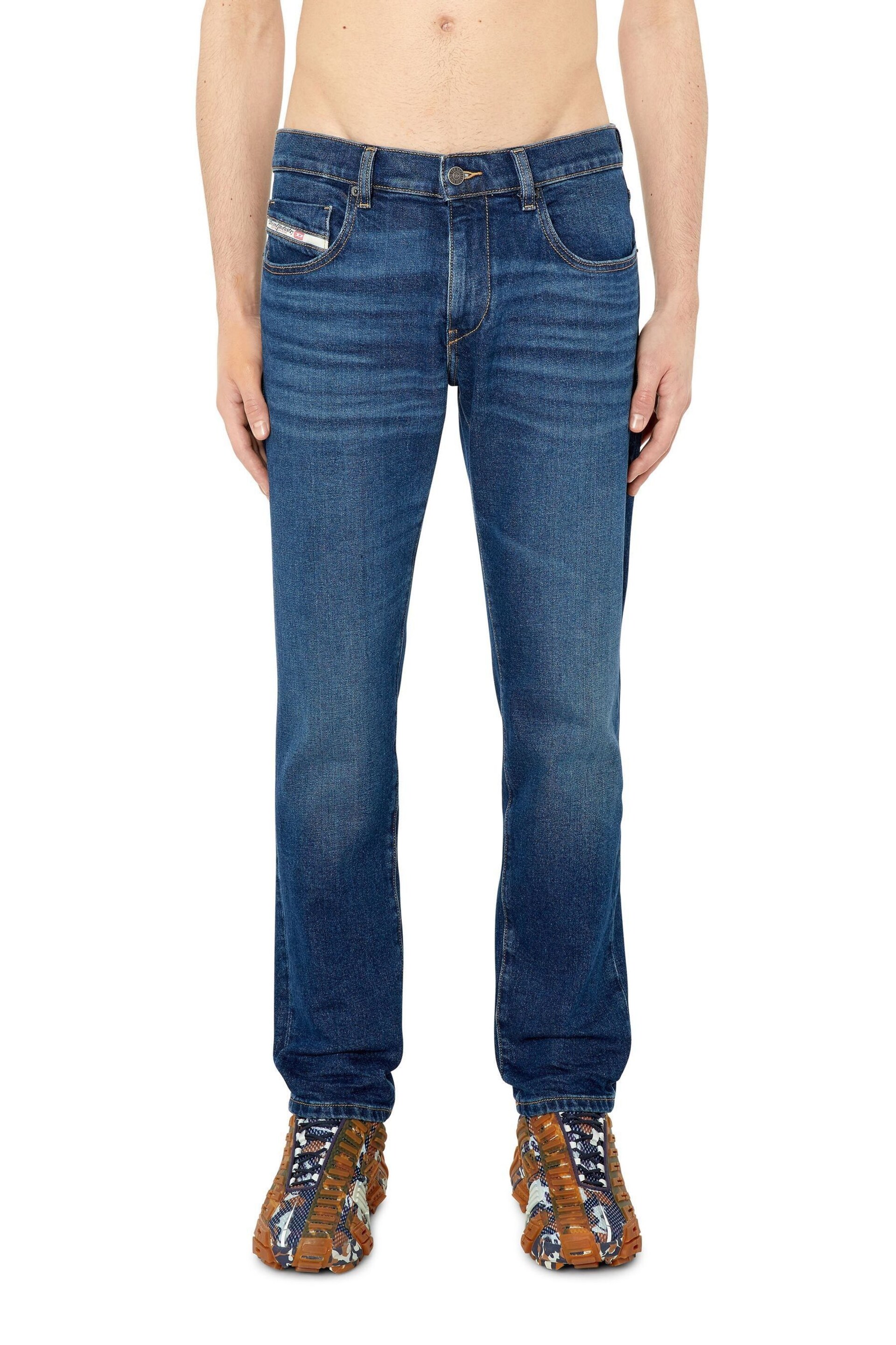 Diesel Slim Fit Mid Blue Denim D-Strukt Jeans - Image 1 of 5