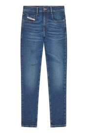 Diesel Slim Fit Mid Blue Denim D-Strukt Jeans - Image 4 of 5