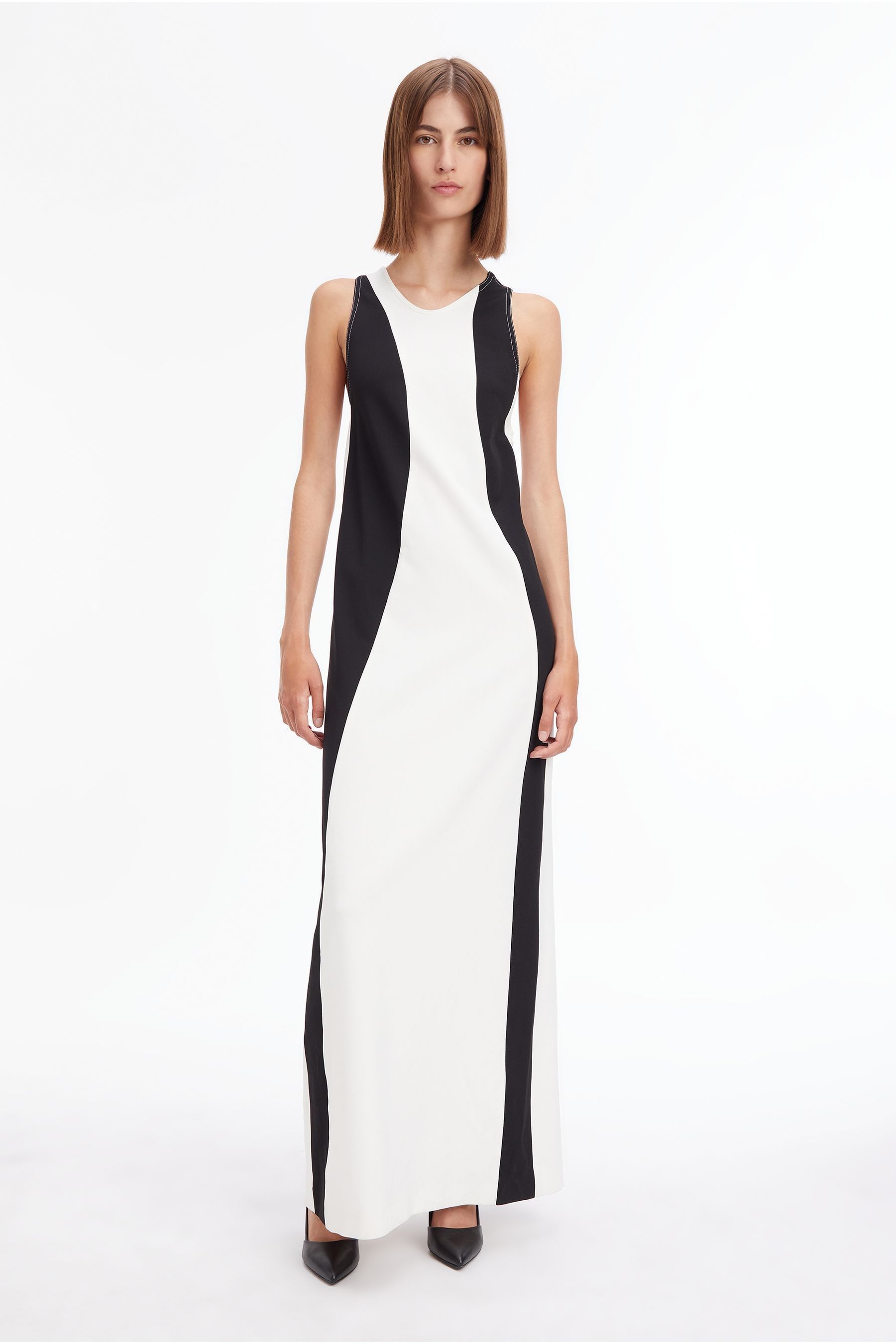 Buy Calvin Klein White Abstract Blocking Dress from Next Luxembourg
