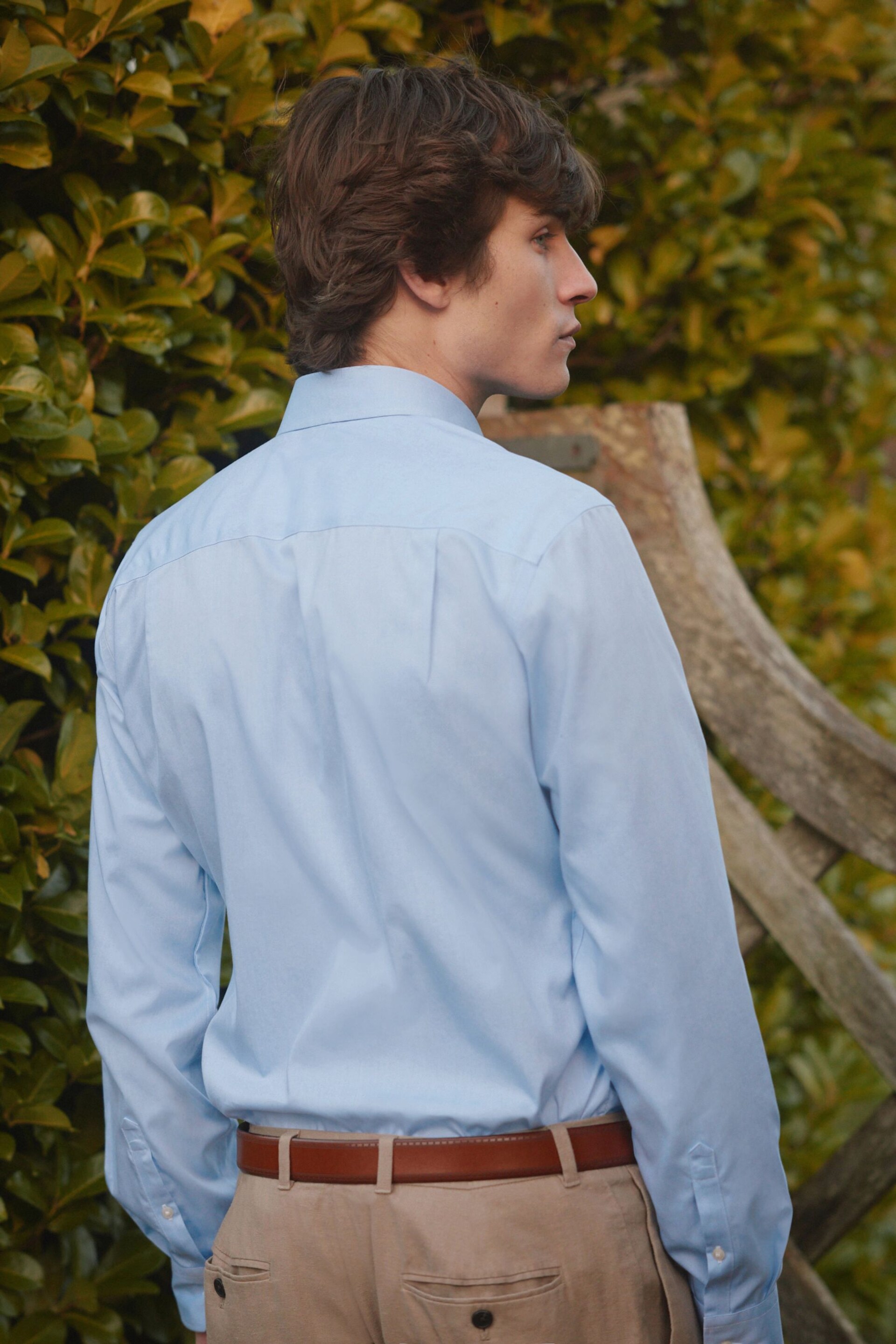 Blue Regular Fit Signature Super Non Iron Single Cuff Shirt - Image 2 of 7