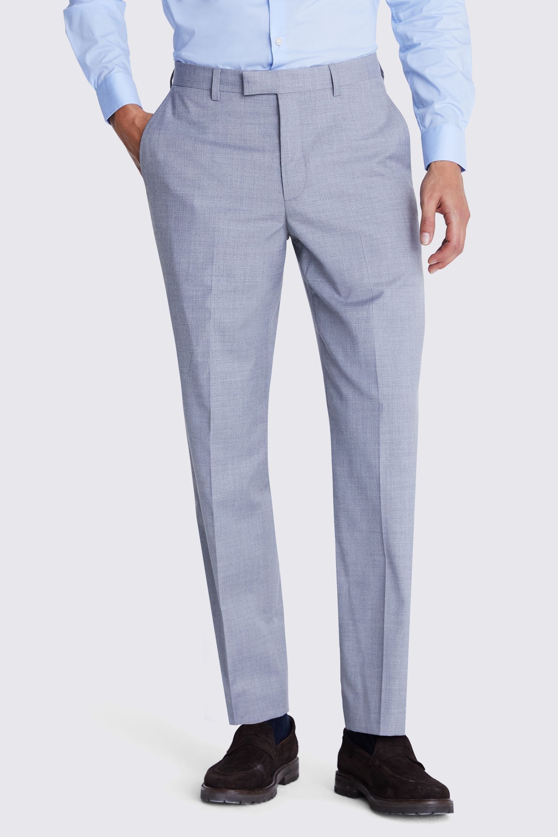 MOSS Grey Stretch Suit: Trousers - Image 1 of 3