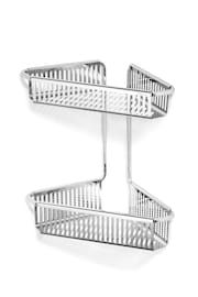 Robert Welch Silver Burford Corner Shower Double Basket - Image 3 of 4