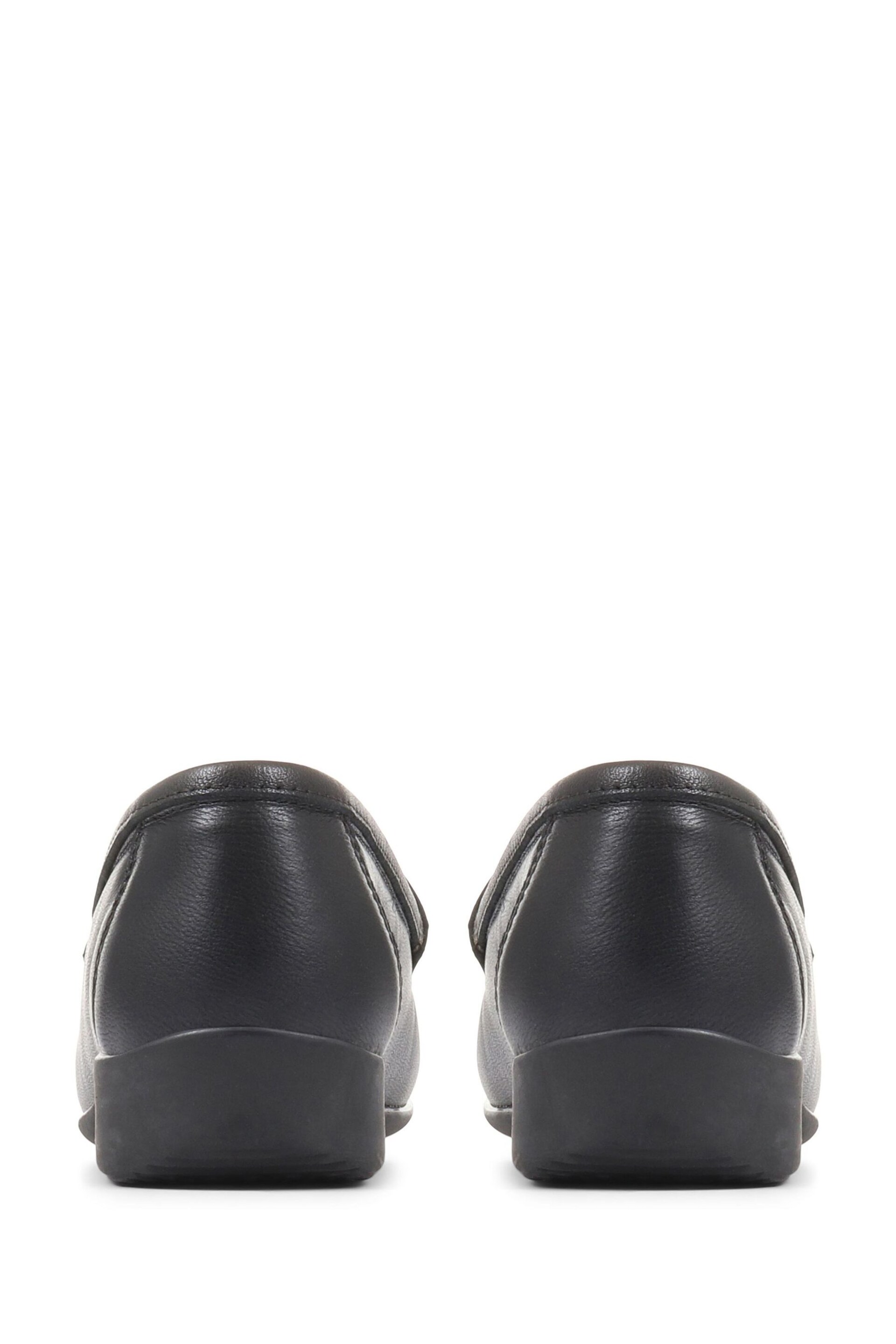 Pavers Wide Fit Black Leather Loafers With Tassel - Image 3 of 5