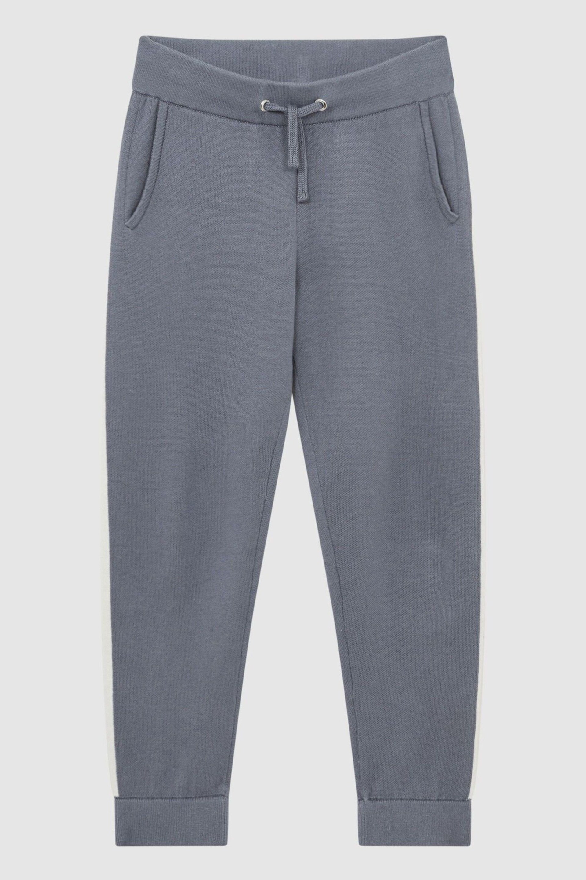 Reiss Airforce Blue Wix Senior Knitted Joggers - Image 2 of 5