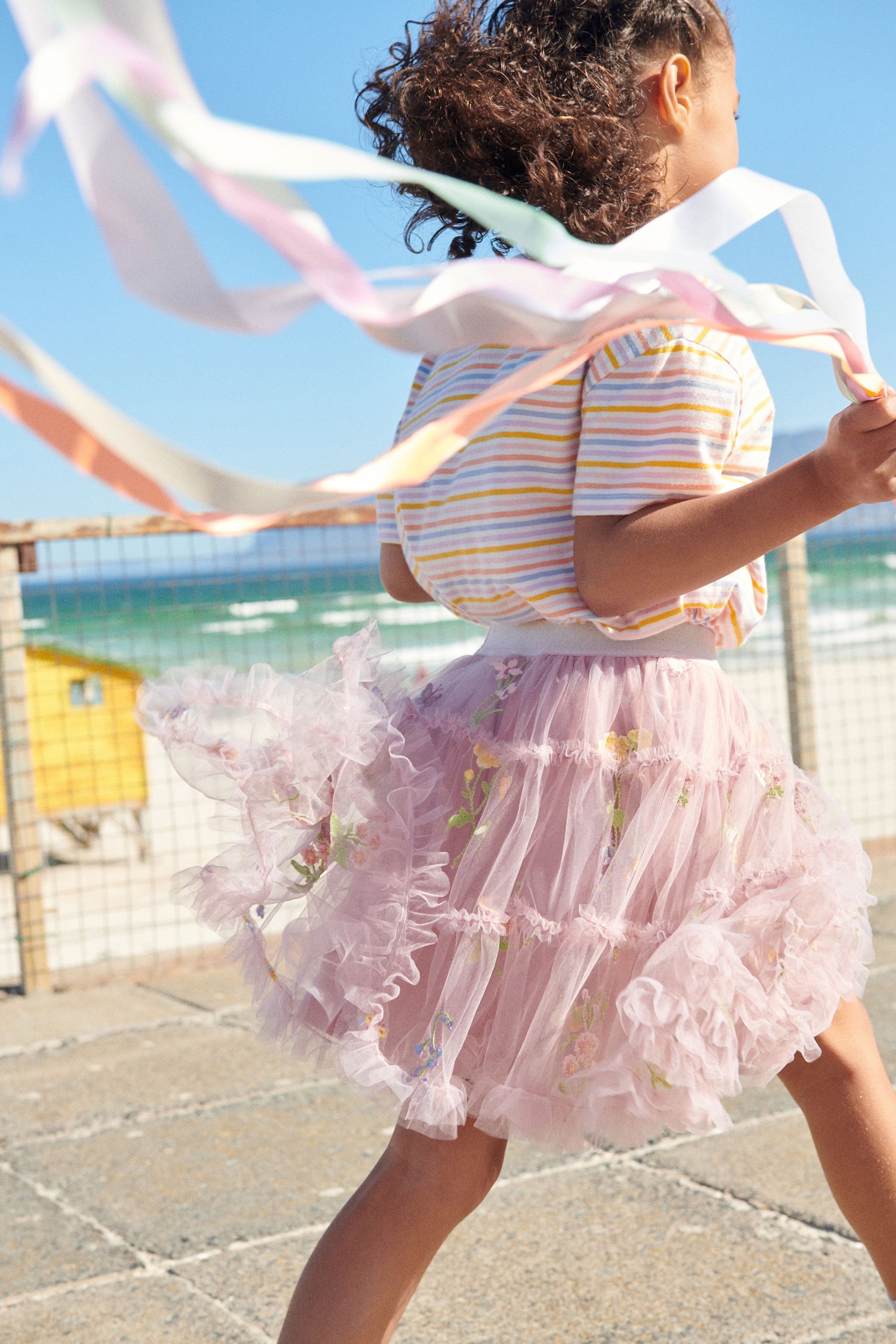 Mesh tiered skirt shop