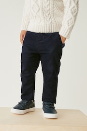 Navy Blue Corduroy Pull-On Trousers (3mths-7yrs) - Image 1 of 6