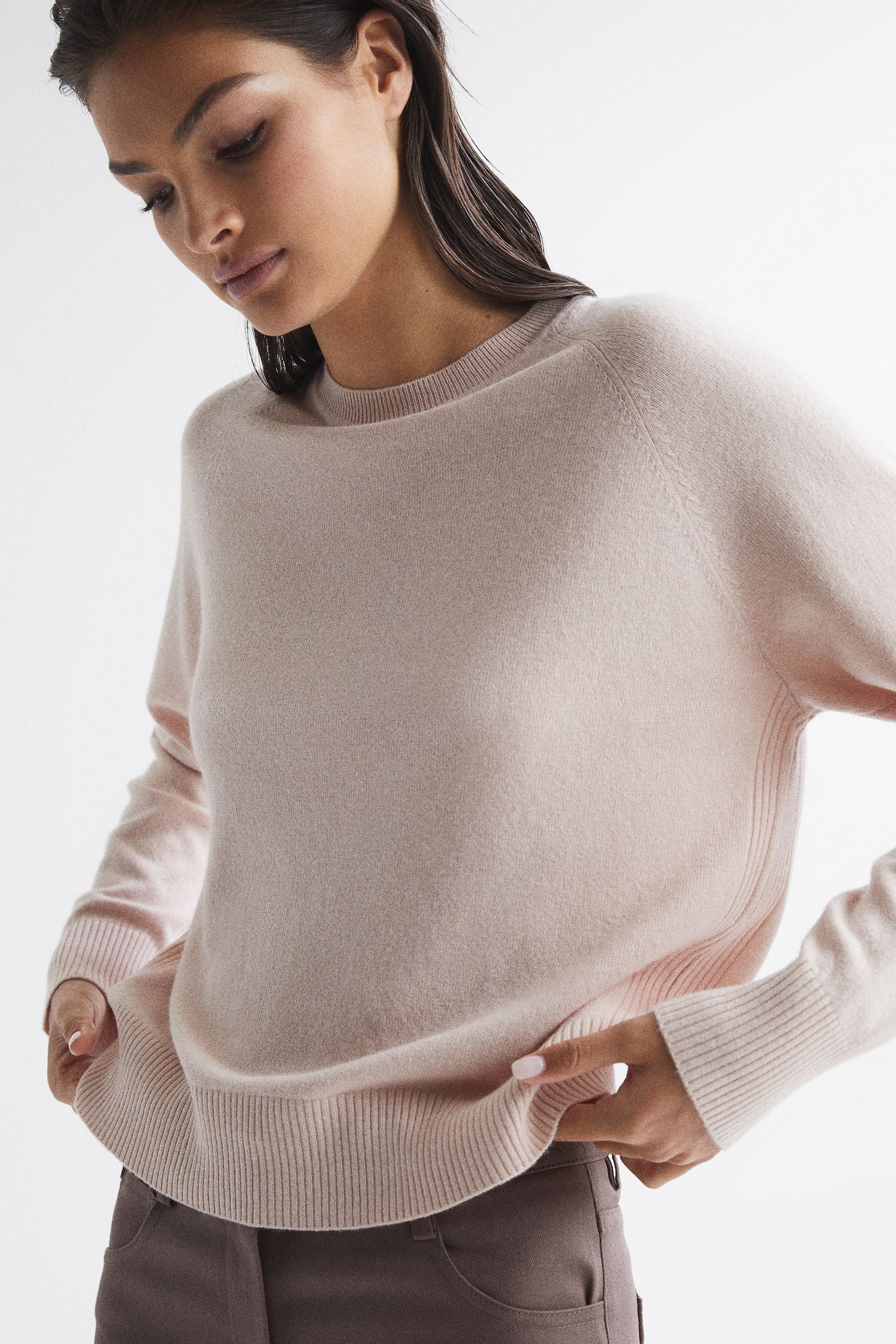 Buy Reiss Blush Audrey Crew Neck Knitted Jumper from Next Ireland