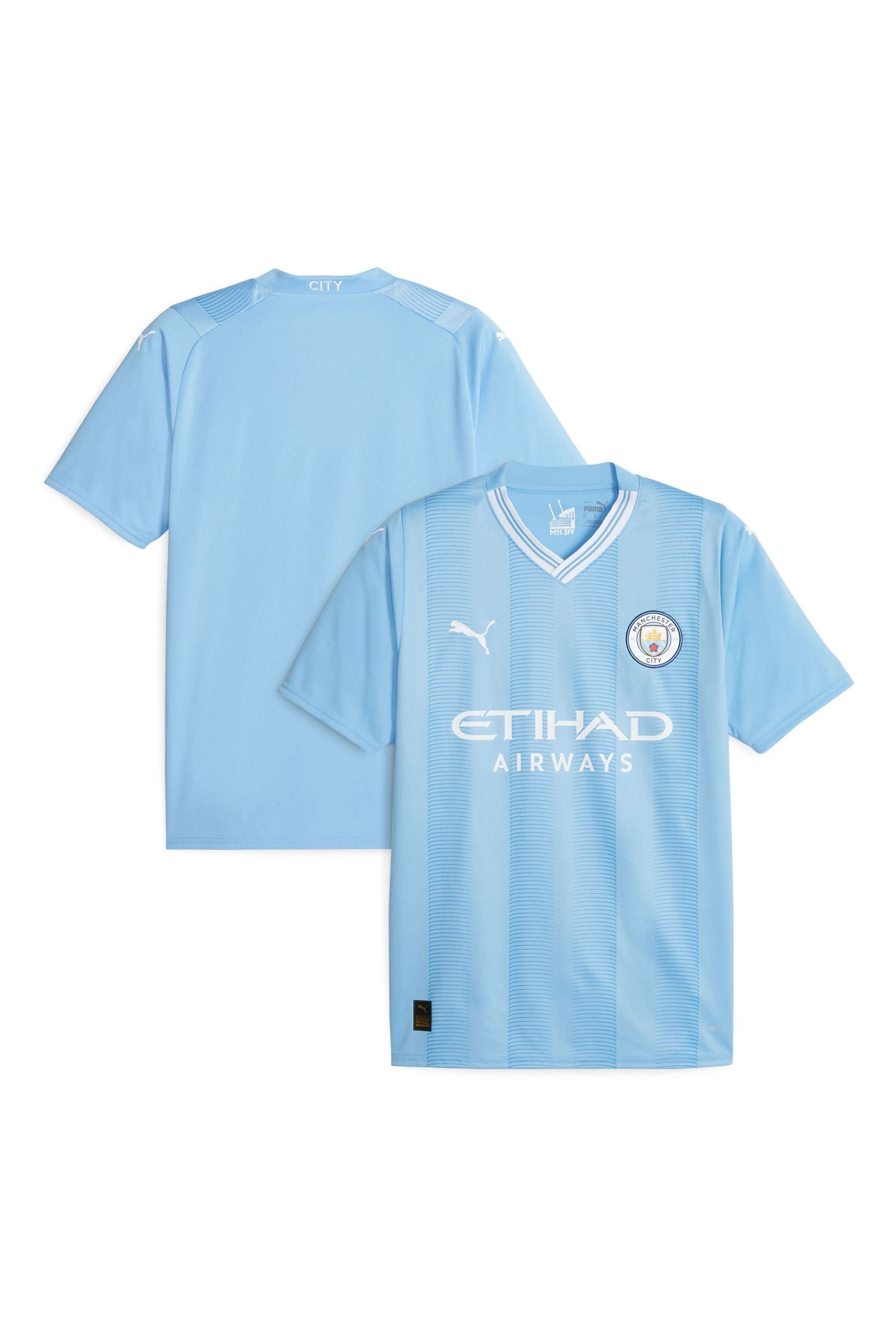 Buy Puma Light Blue Blank Manchester City Home Replica 23 24 Football Shirt from the Next UK online shop
