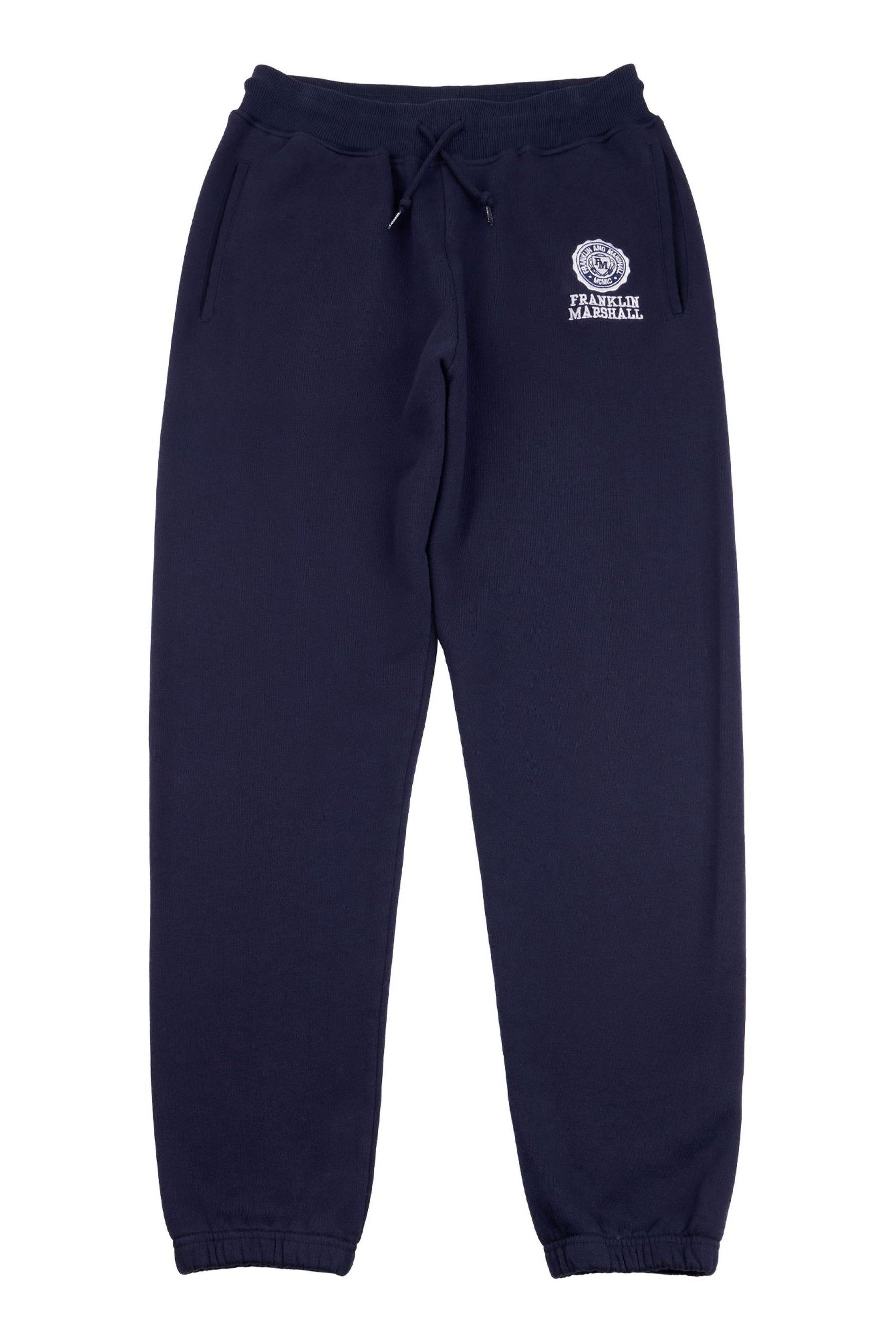 Franklin Marshall Mens Blue Crest Joggers