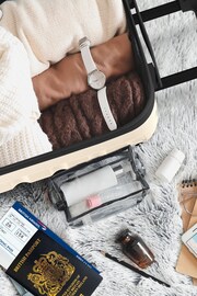Flight Knight Cream/Black Medium Hardcase Lightweight Check In Suitcase With 4 Wheels - Image 5 of 8
