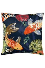 Riva Paoletti Blue Koi Pond Cushion - Image 1 of 4