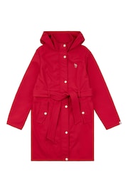 U.S. Polo Assn. Womens Red Belted Trench Coat - Image 4 of 4