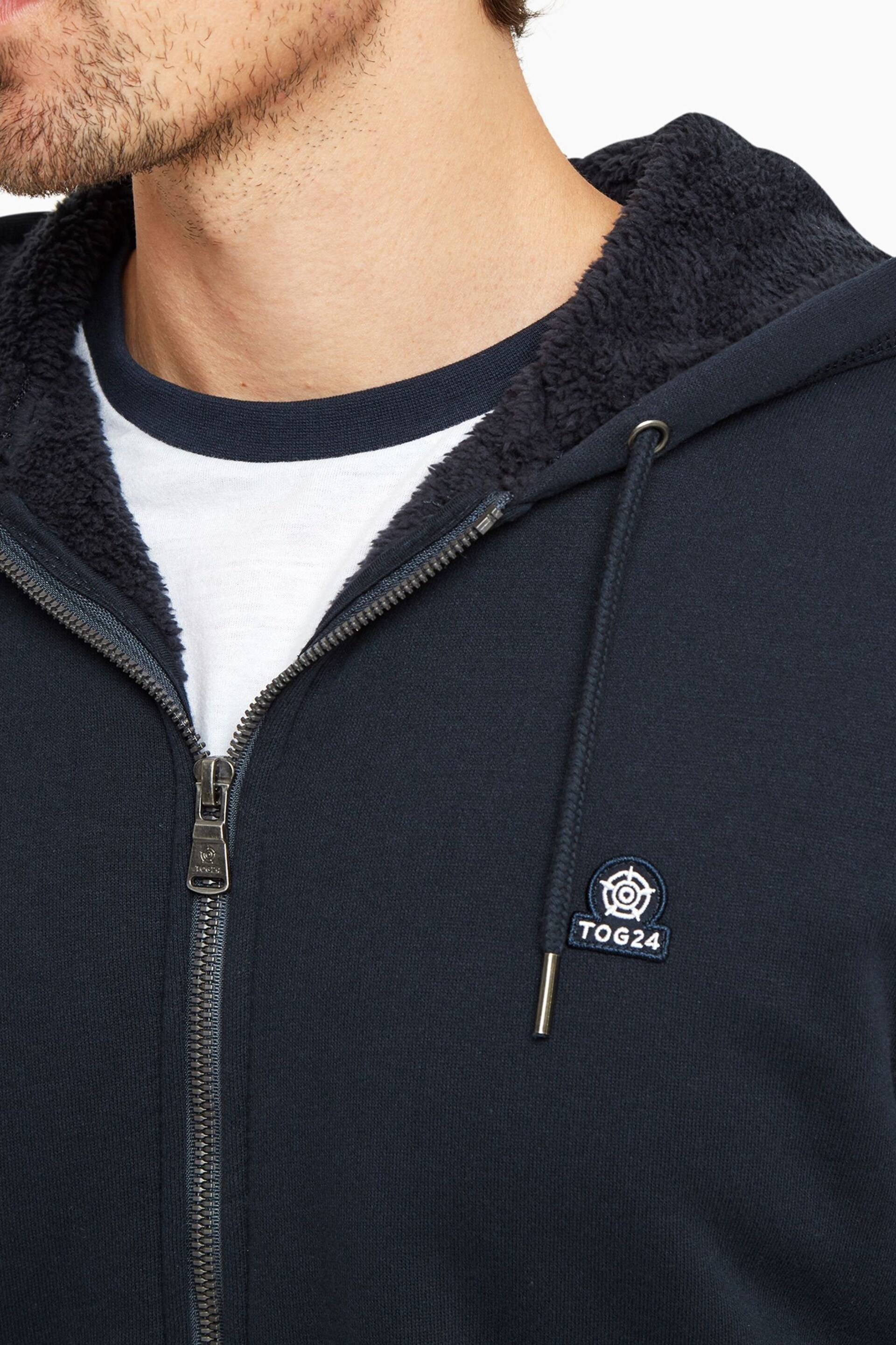 Tog 24 Blue Timble Sherpa Lined Hoodie - Image 5 of 8