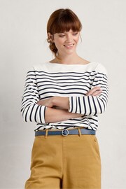 Seasalt Cornwall Natural Striped Sailor Shirt - Image 3 of 5