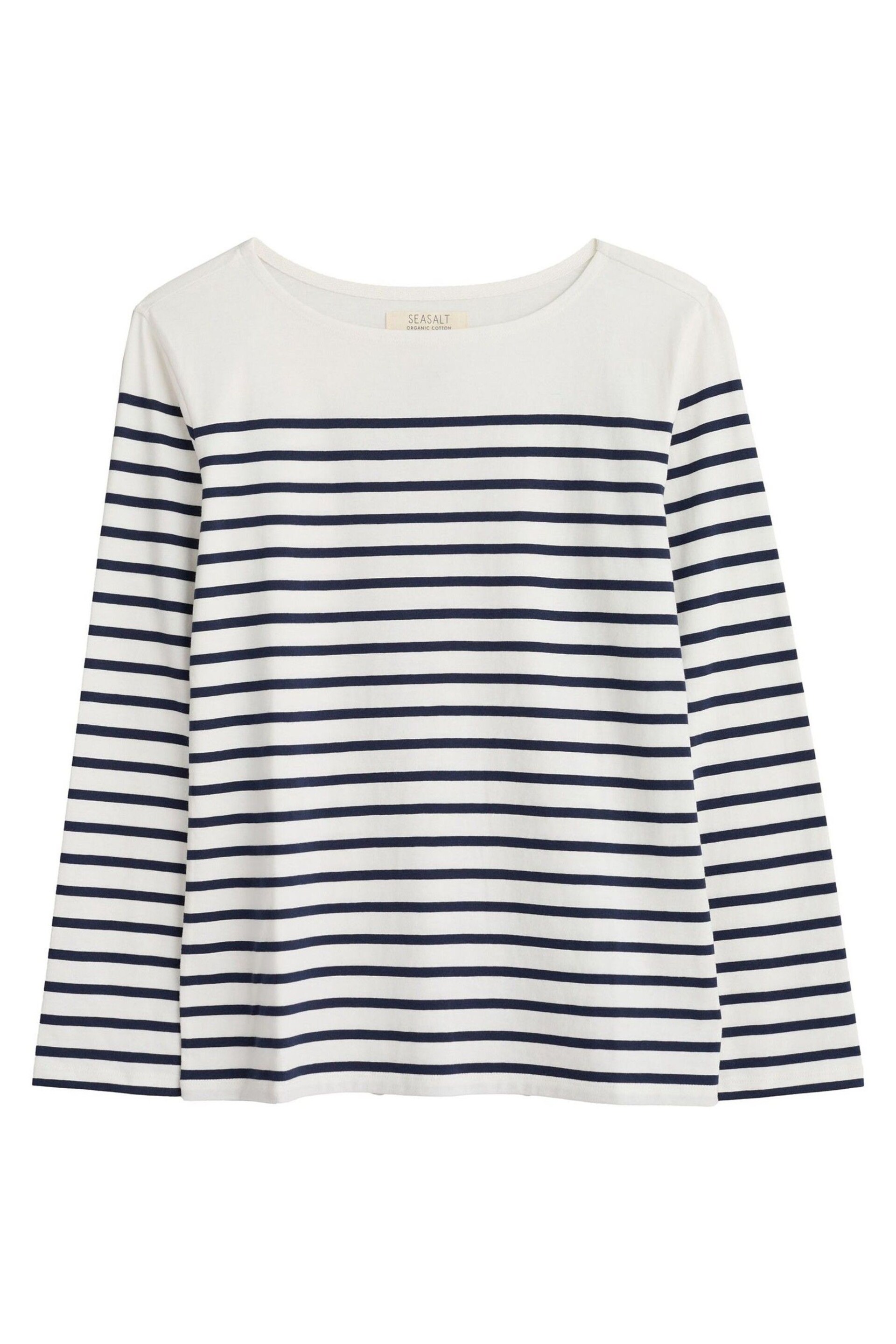 Seasalt Cornwall Natural Striped Sailor Shirt - Image 4 of 5