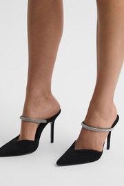 Reiss Black Banbury Embellished Crystal Court Shoes - Image 2 of 6