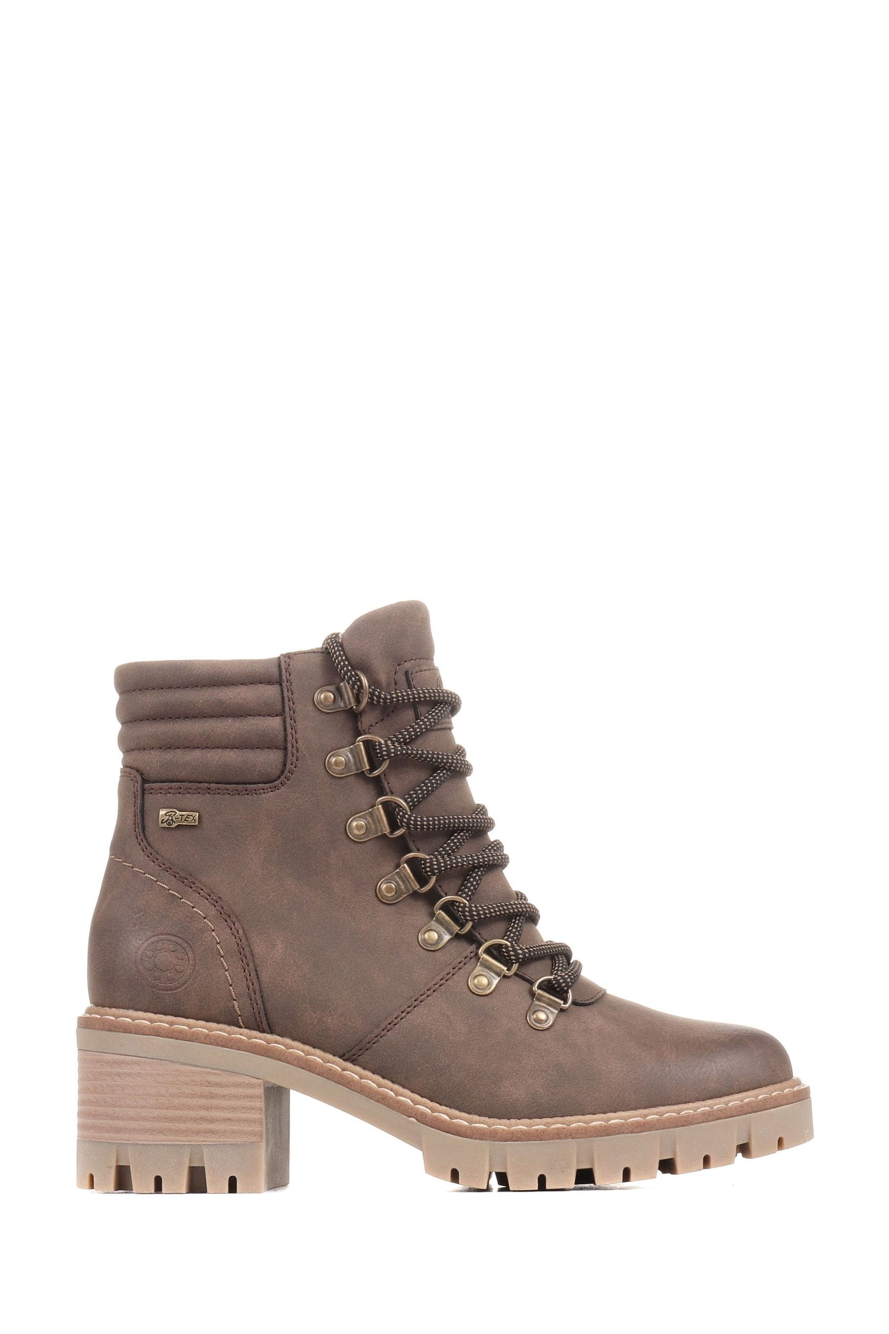 Buy Pavers Relife by Pavers Block Heeled Brown Ankle Boots from Next Luxembourg