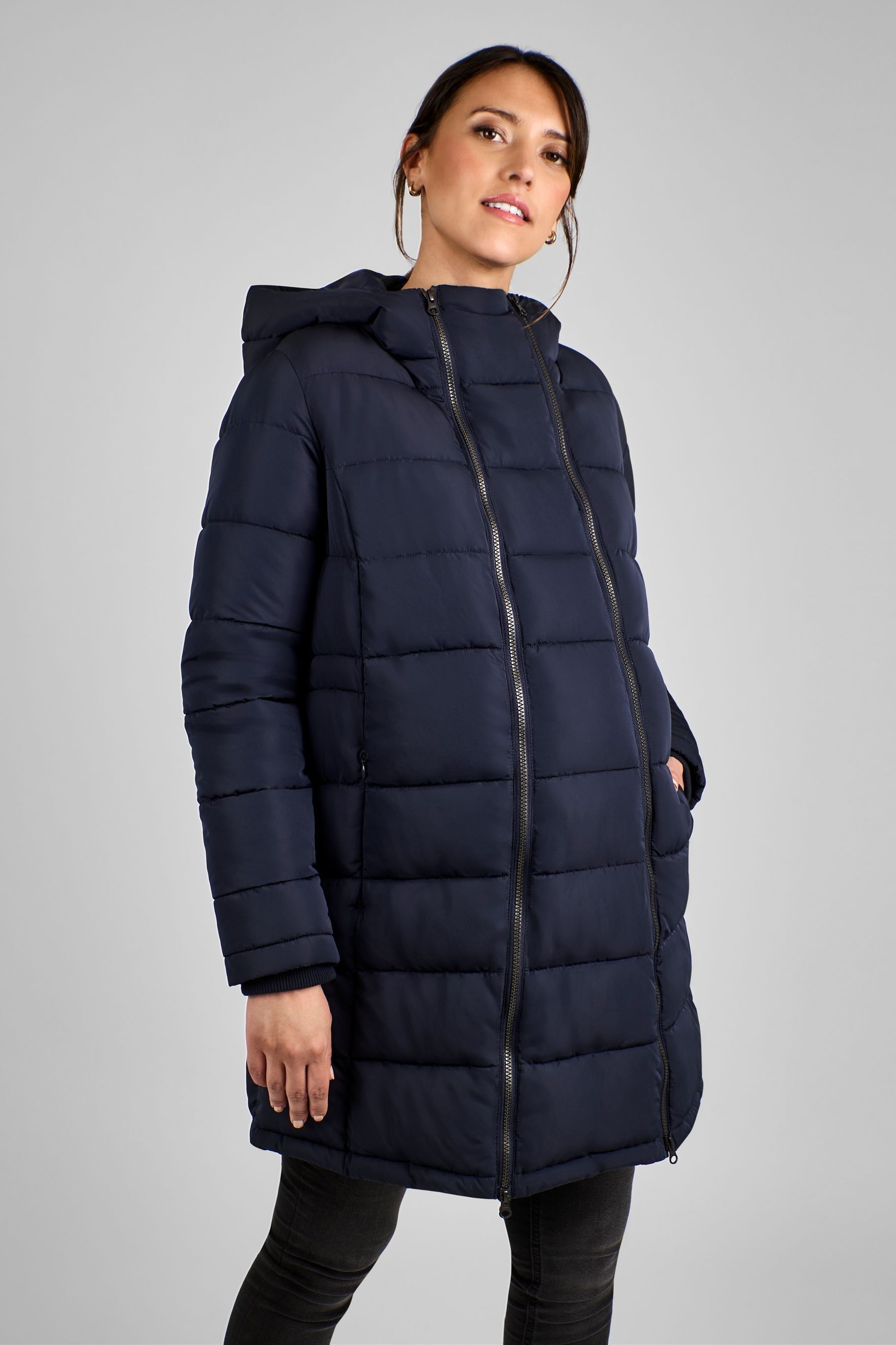 Buy JoJo Maman Bebe Navy 2 in 1 Maternity Puffer Coat from Next Luxembourg