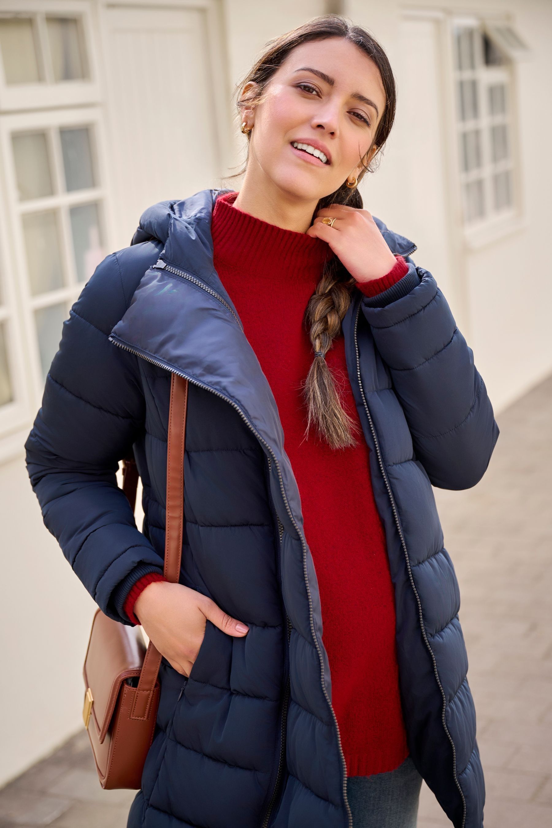 Buy JoJo Maman Bebe Navy 2 in 1 Maternity Puffer Coat from Next Luxembourg