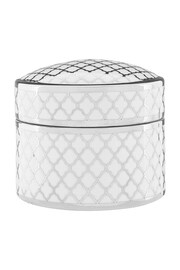 Fifty Five South White/Silver Large Ceramic Box - Image 3 of 4