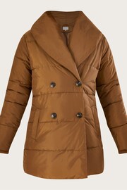 Monsoon Brown Shawl Collar Shannon Padded Coat - Image 4 of 4