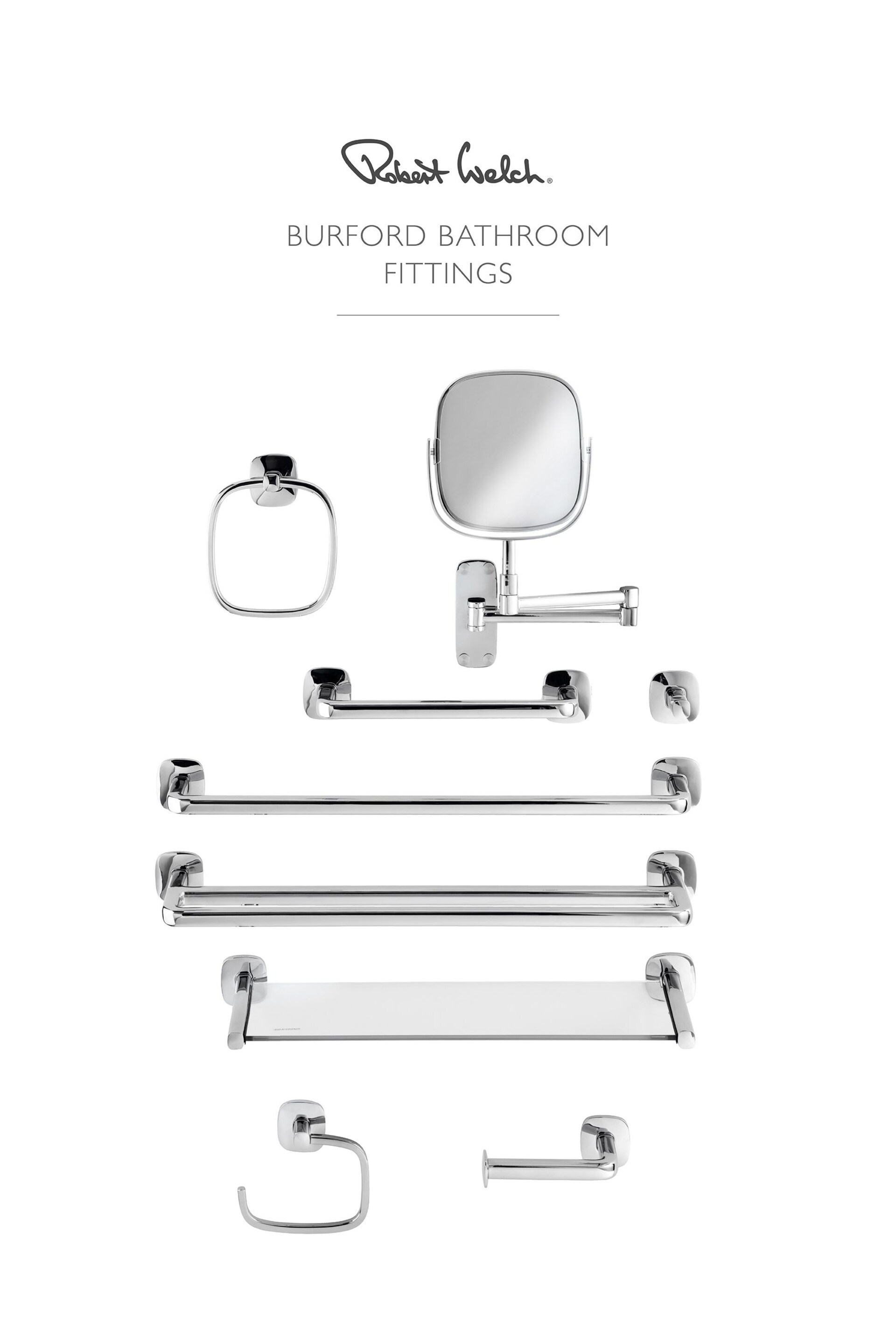 Robert Welch Silver Burford Toilet Roll Holder Swing - Image 4 of 4