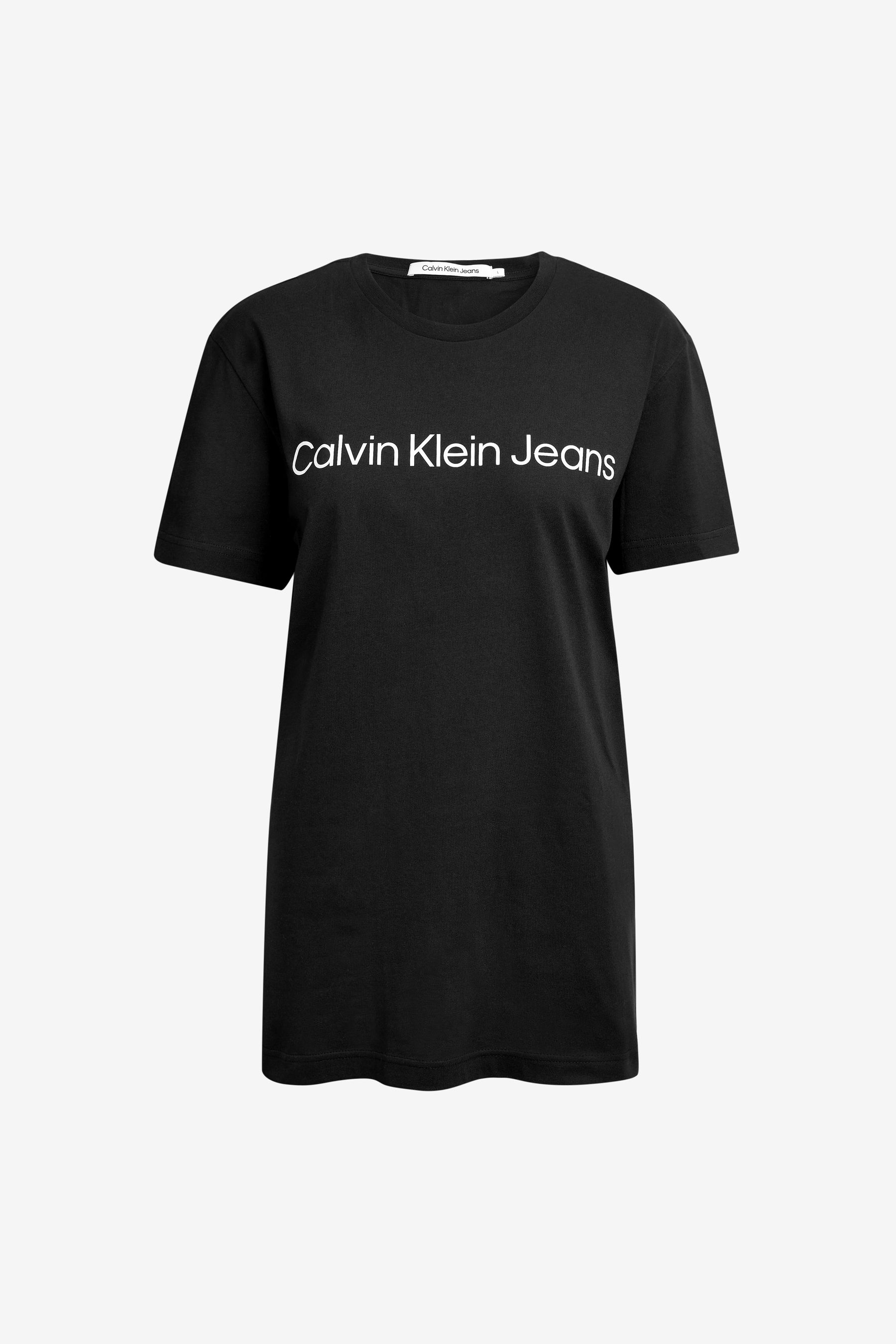 Buy Calvin Klein Jeans Slim 100 Cotton Institutional Black Logo T Shirt from Next Ireland