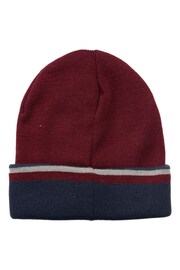 U.S. Polo Assn. Mens Windsor Wine Contrast Beanie - Image 2 of 3