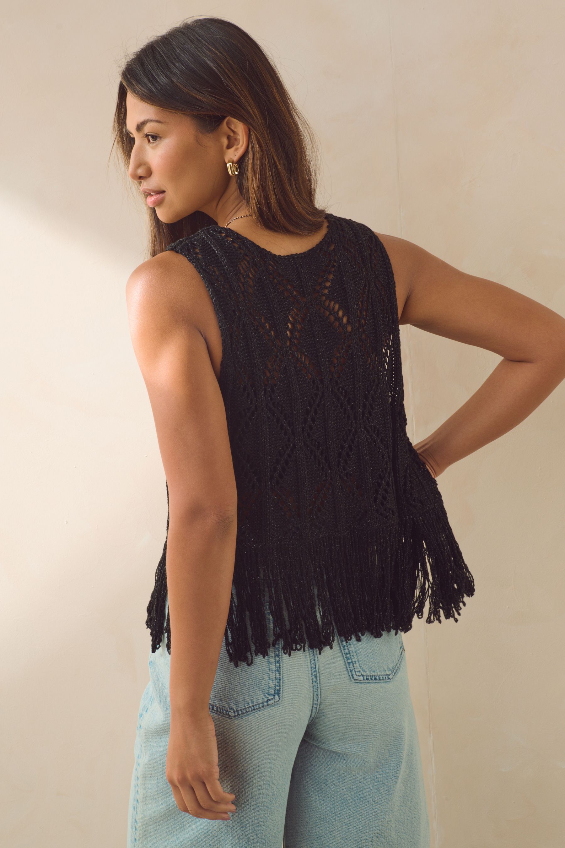 Black tassel waistcoat store