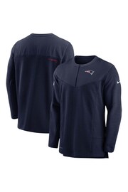 Nike Blue NFL Fanatics New England Patriots Coaches Half Zip Jacket - Image 1 of 3
