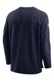Nike Blue NFL Fanatics New England Patriots Coaches Half Zip Jacket - Image 3 of 3