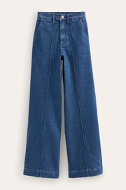 Boden Blue High Rise Smart Wide Leg Jeans - Image 5 of 5