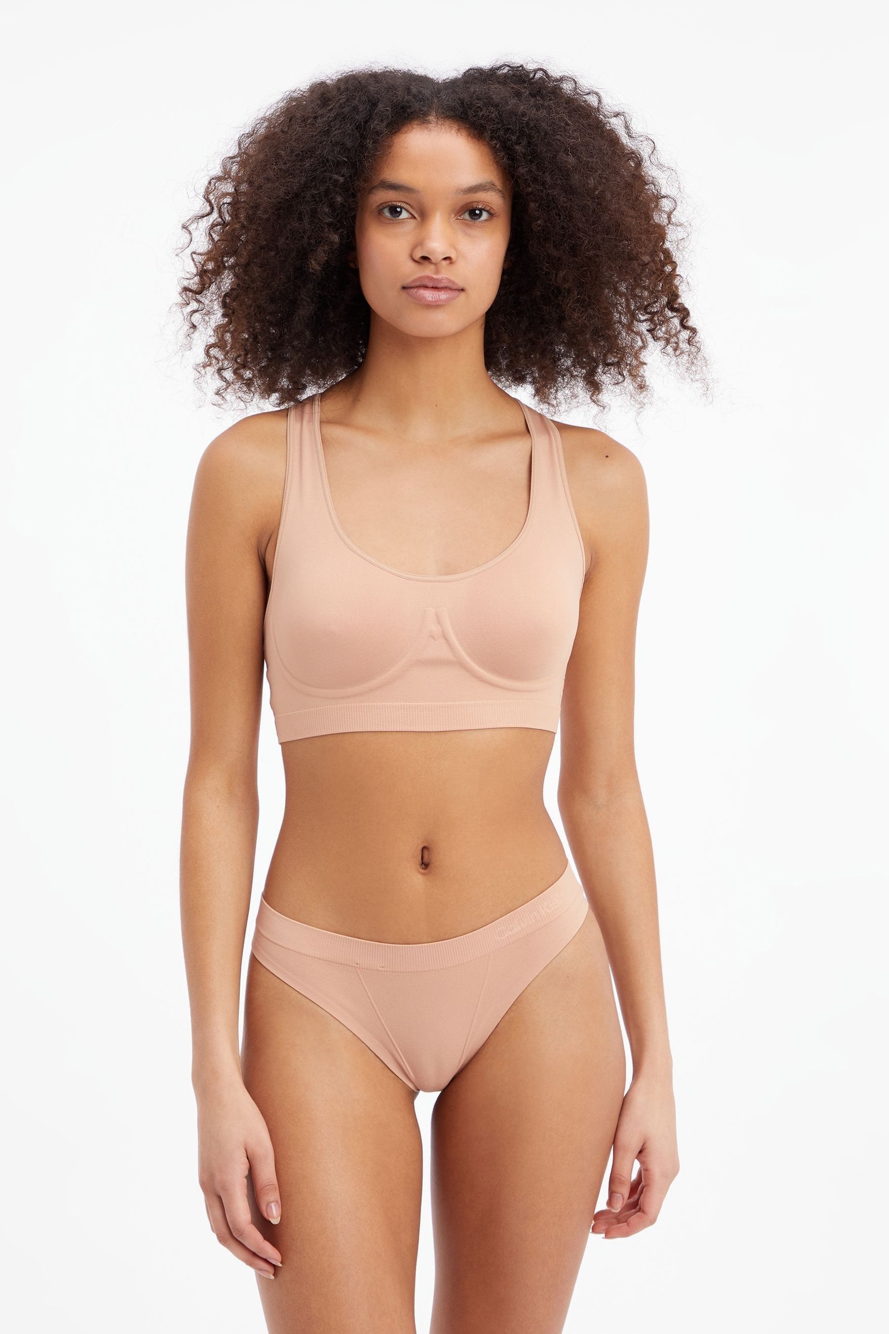 Buy Calvin Klein Cream Bonded Flex Bralette from Next Luxembourg
