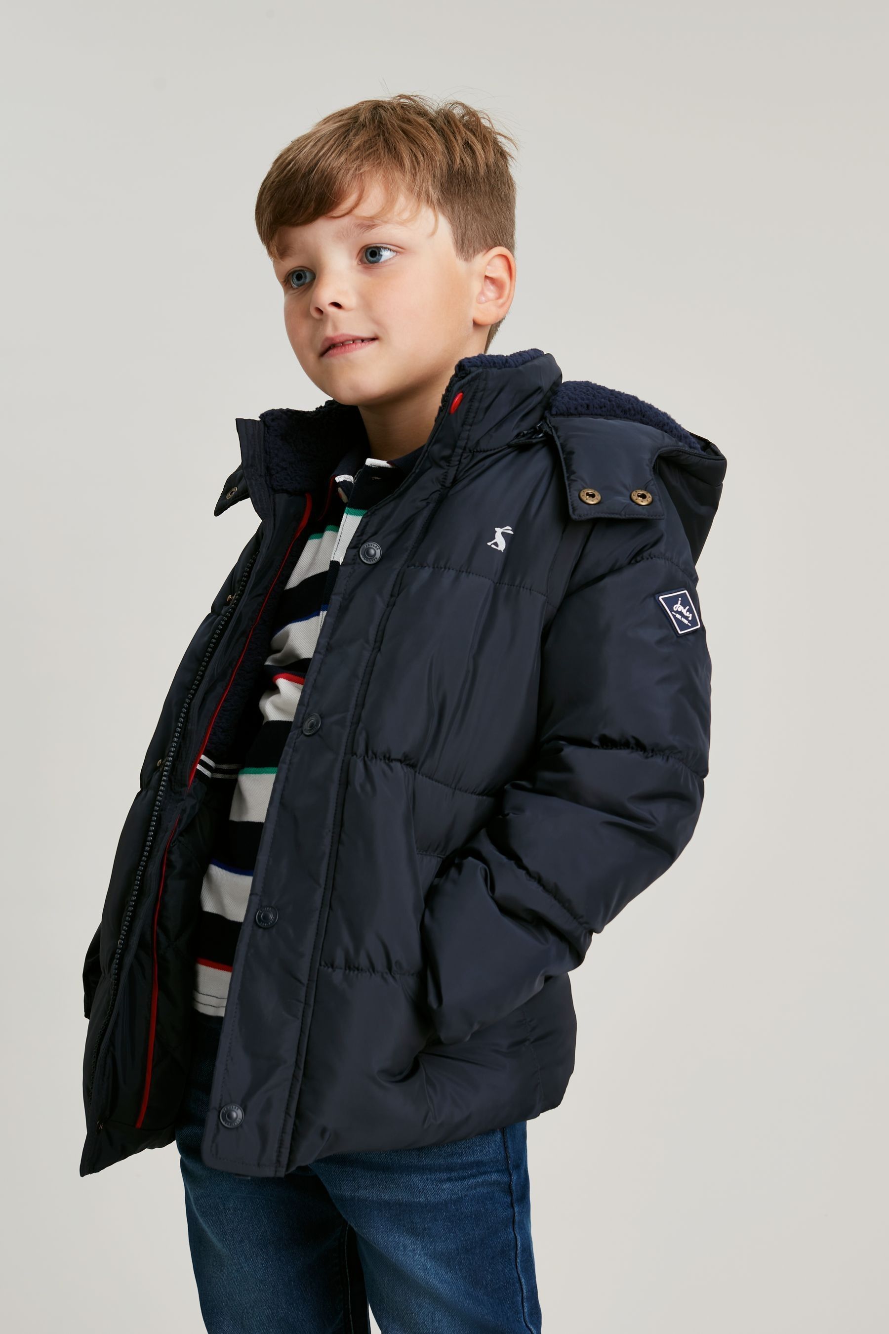 Buy Joules Blue Wren Showerproof 2 In 1 Coat With Removable Sleeves from Next Latvia