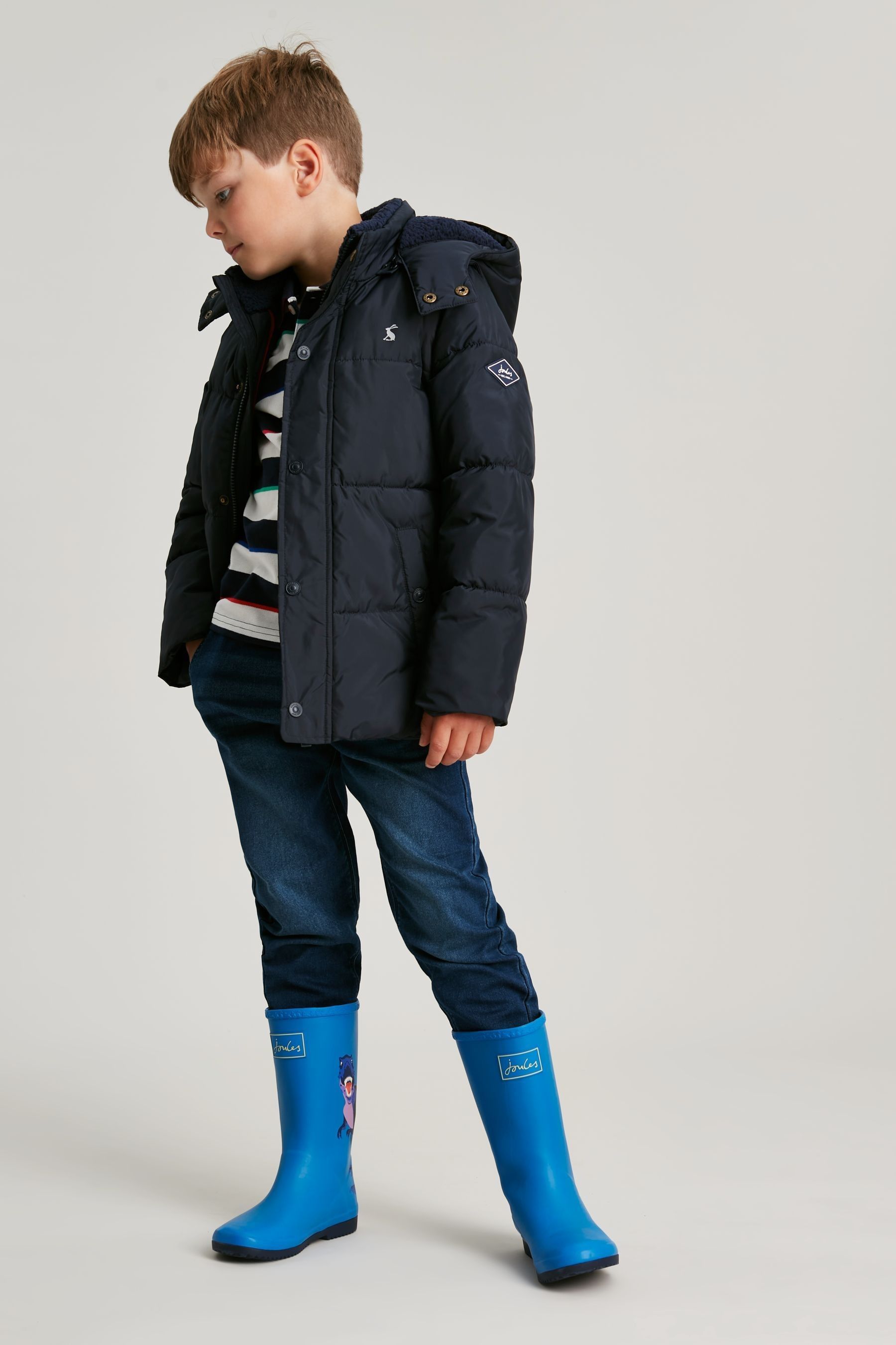 Buy Joules Blue Wren Showerproof 2 In 1 Coat With Removable Sleeves from Next Latvia