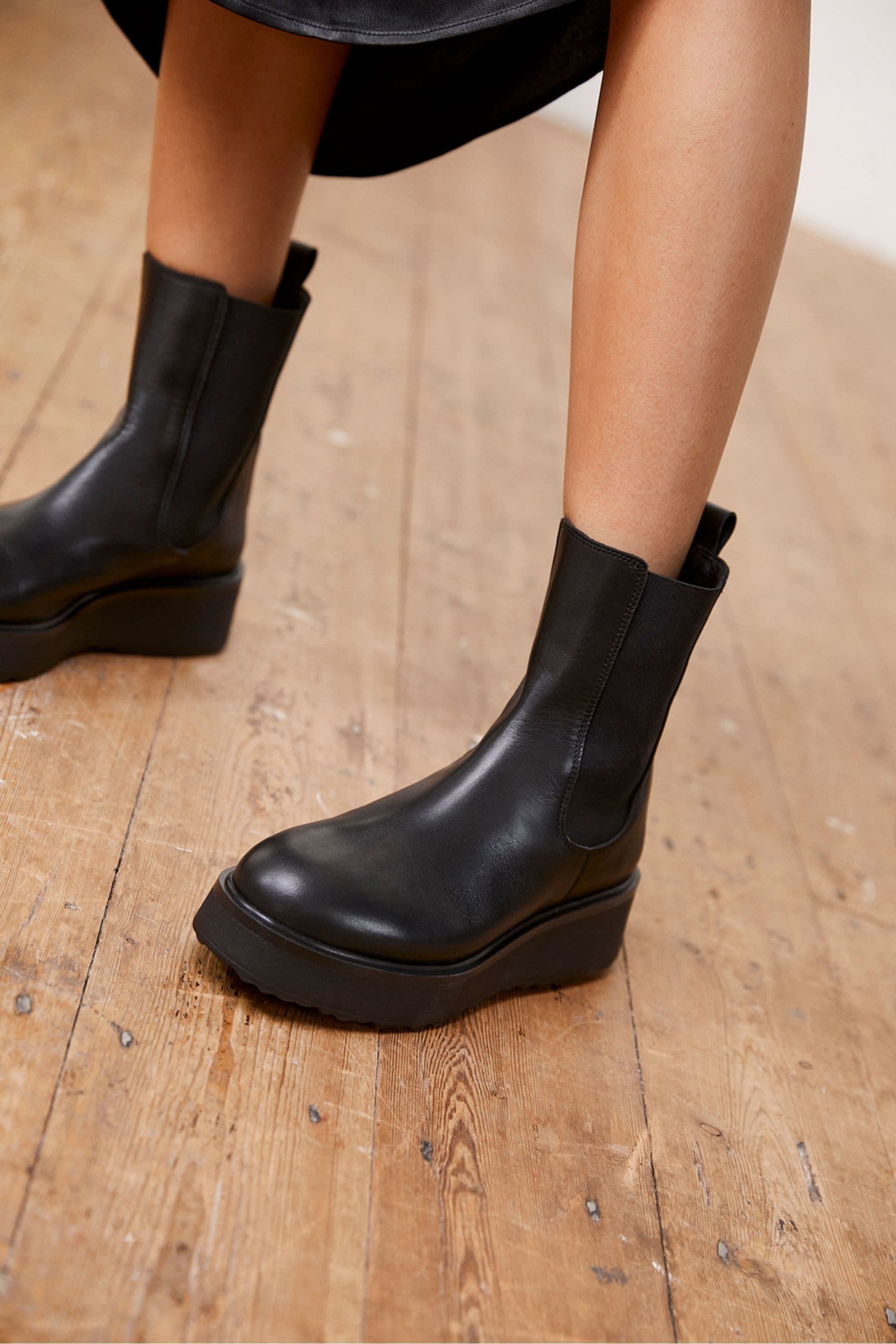 Buy Mint Velvet Black Ankle Kinsley Boots from Next Luxembourg