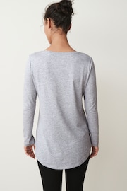 Grey Longline Long Sleeve Top - Image 2 of 5