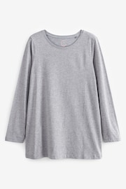 Grey Longline Long Sleeve Top - Image 5 of 5