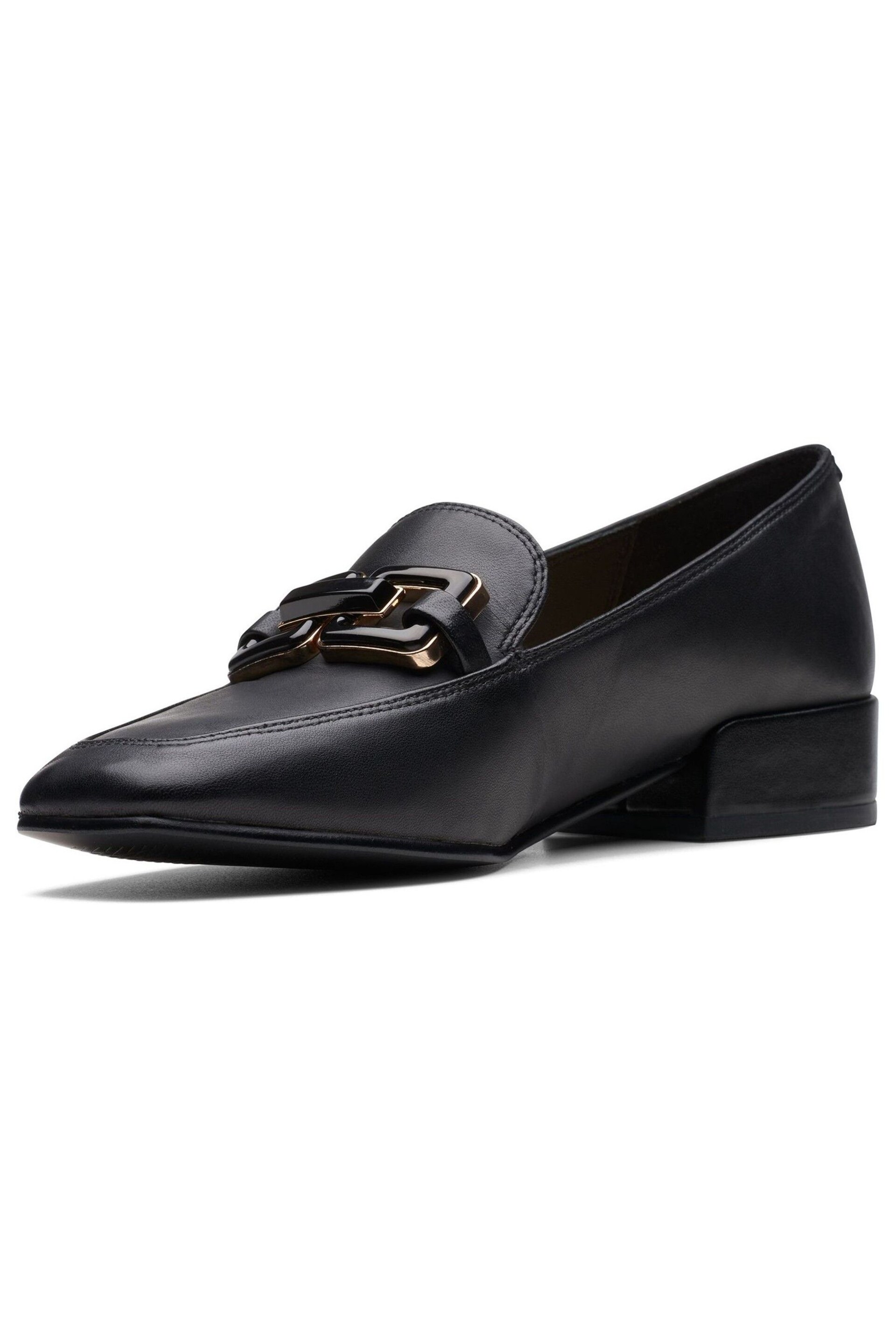 Clarks Black Leather Seren30 Easy Shoes - Image 4 of 7