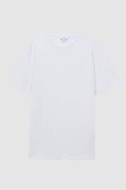 Reiss White Holt Jersey Crew Neck Short Sleeve T-Shirt - Image 2 of 5